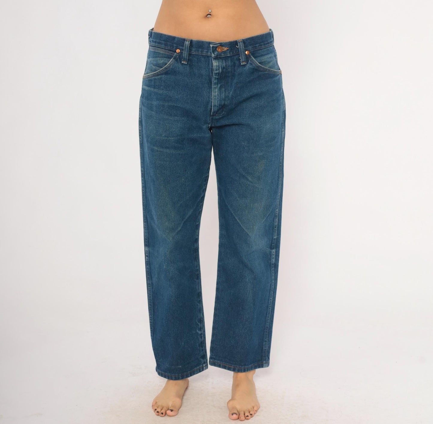 90s Wrangler Cowboy Cut Jeans Medium Wash Straight Leg Cotton 33x30 Large