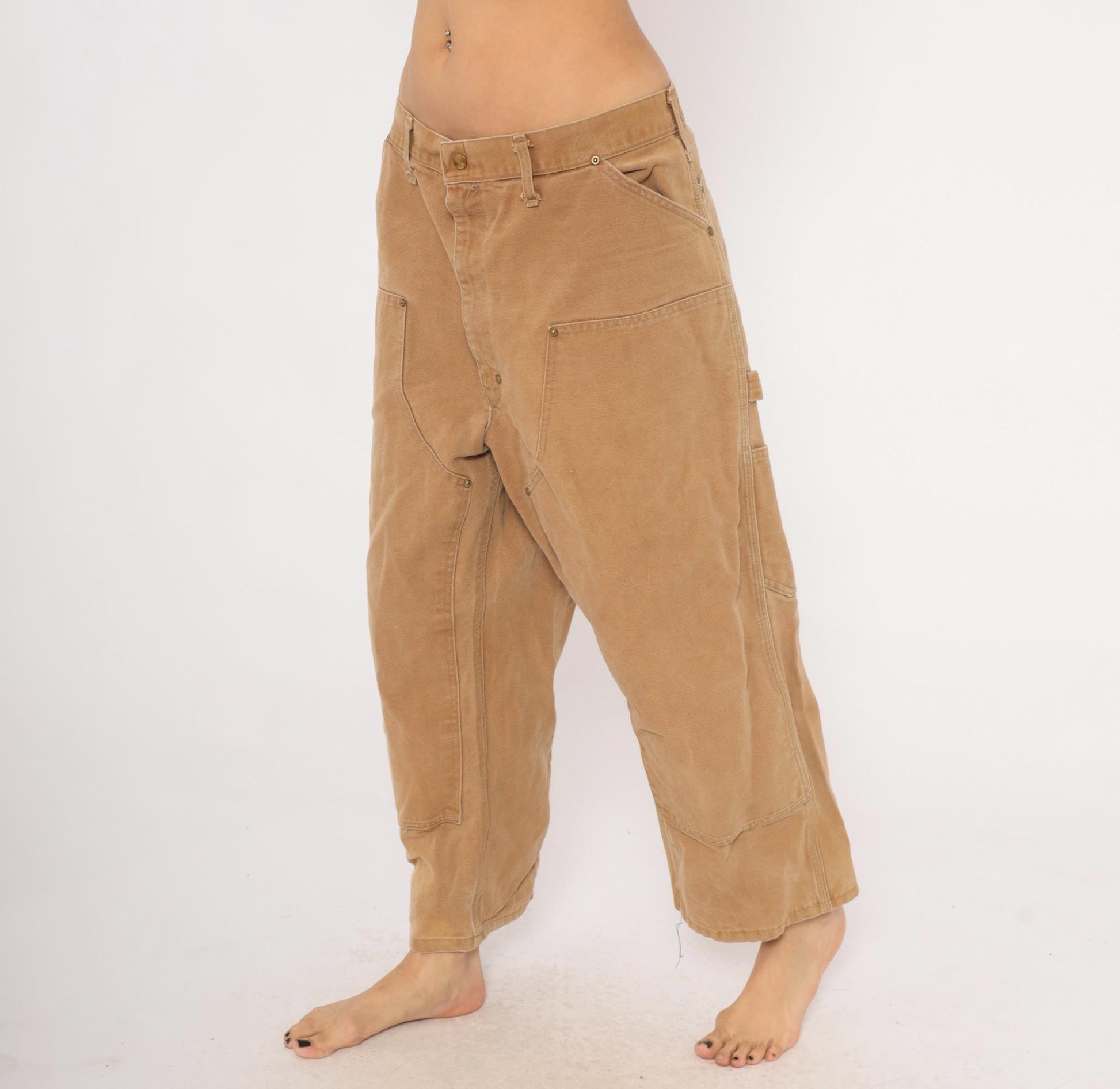 Carhartt Double Knee Carpenter Pants Tan Canvas Heavy Duty XXL