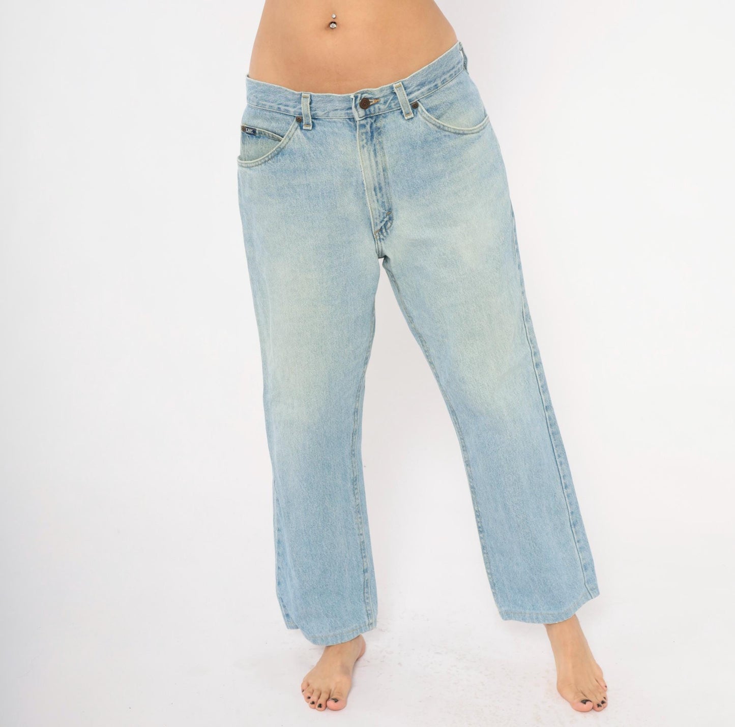 90s Lee Light Wash Straight Leg Jeans Blue Denim 36 x 28 Extra Large XL