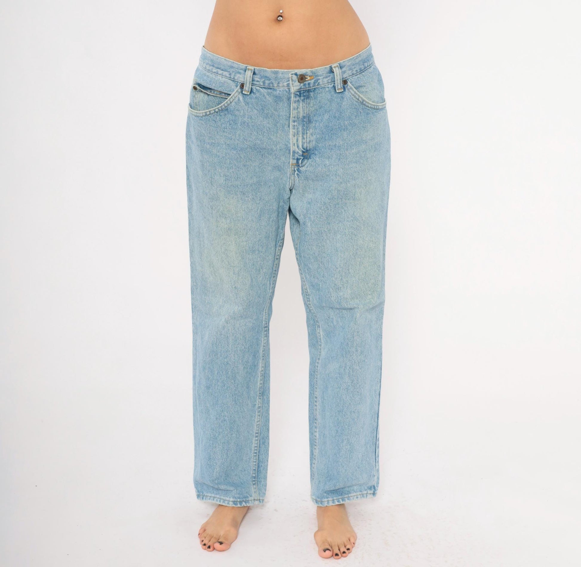 2000s Wrangler Light Wash Straight Leg Jeans Cotton Stonewash Blue Extra Large