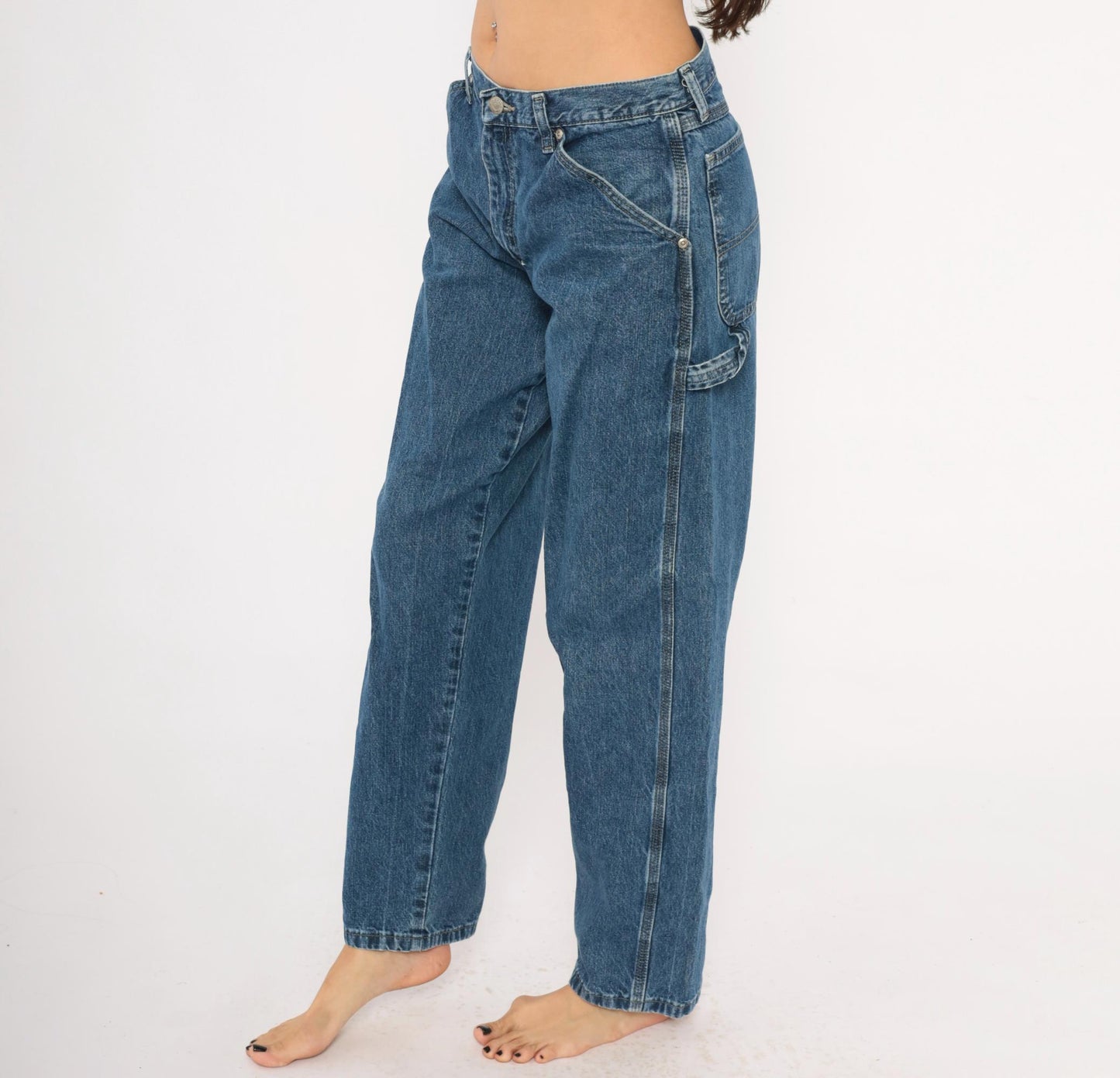 Wrangler Carpenter Jeans 2000s Medium Wash Straight Leg Cotton Denim 30x32
