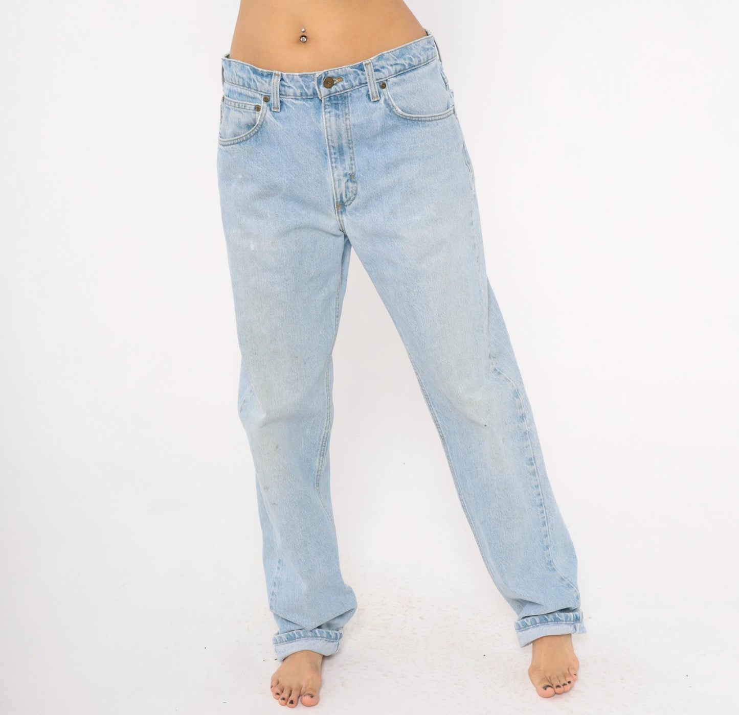 Y2K Carhartt Light Wash Straight Leg Jeans Cotton Denim 34x36