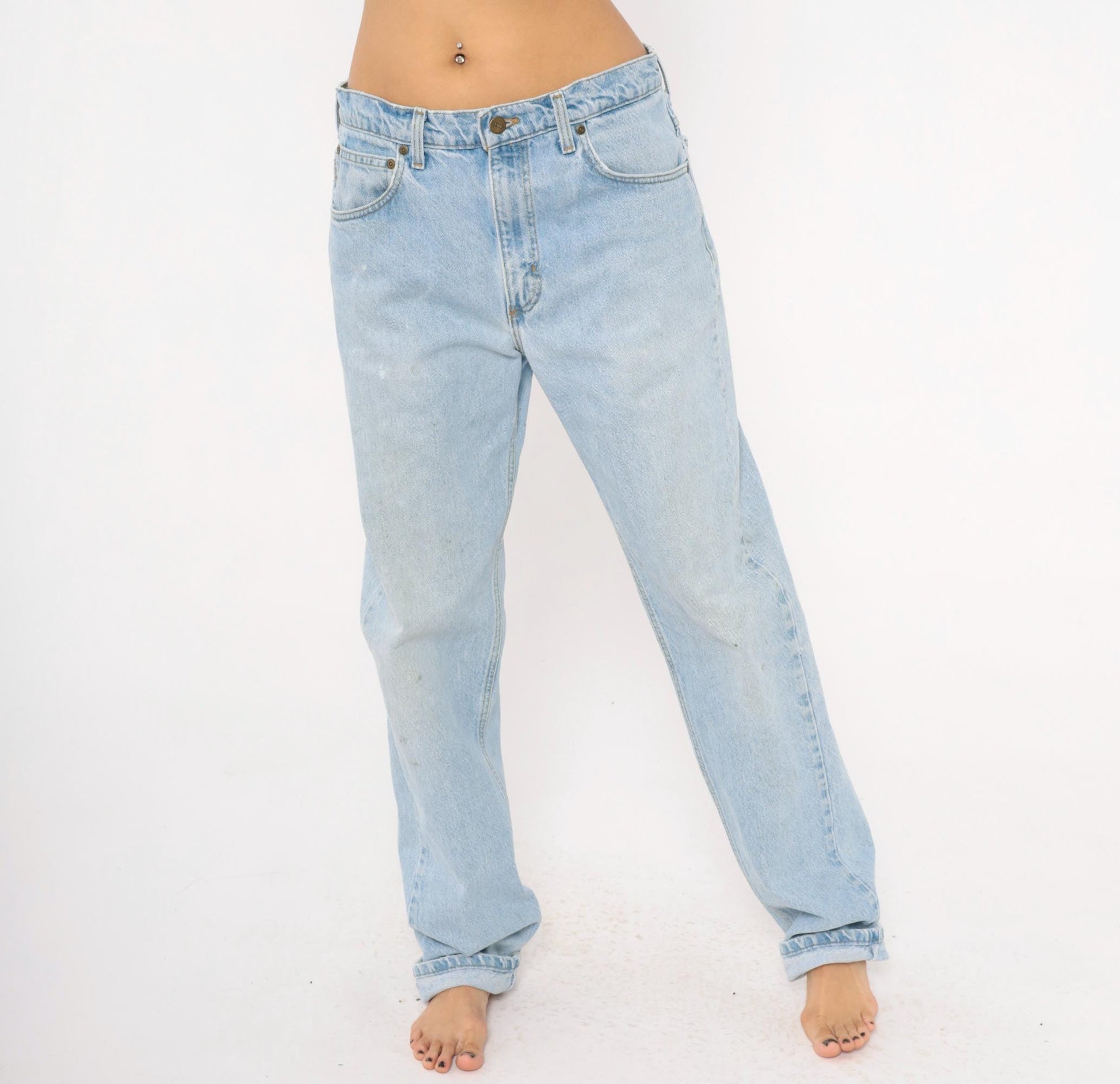Y2K Carhartt Light Wash Straight Leg Jeans Cotton Denim 34x36