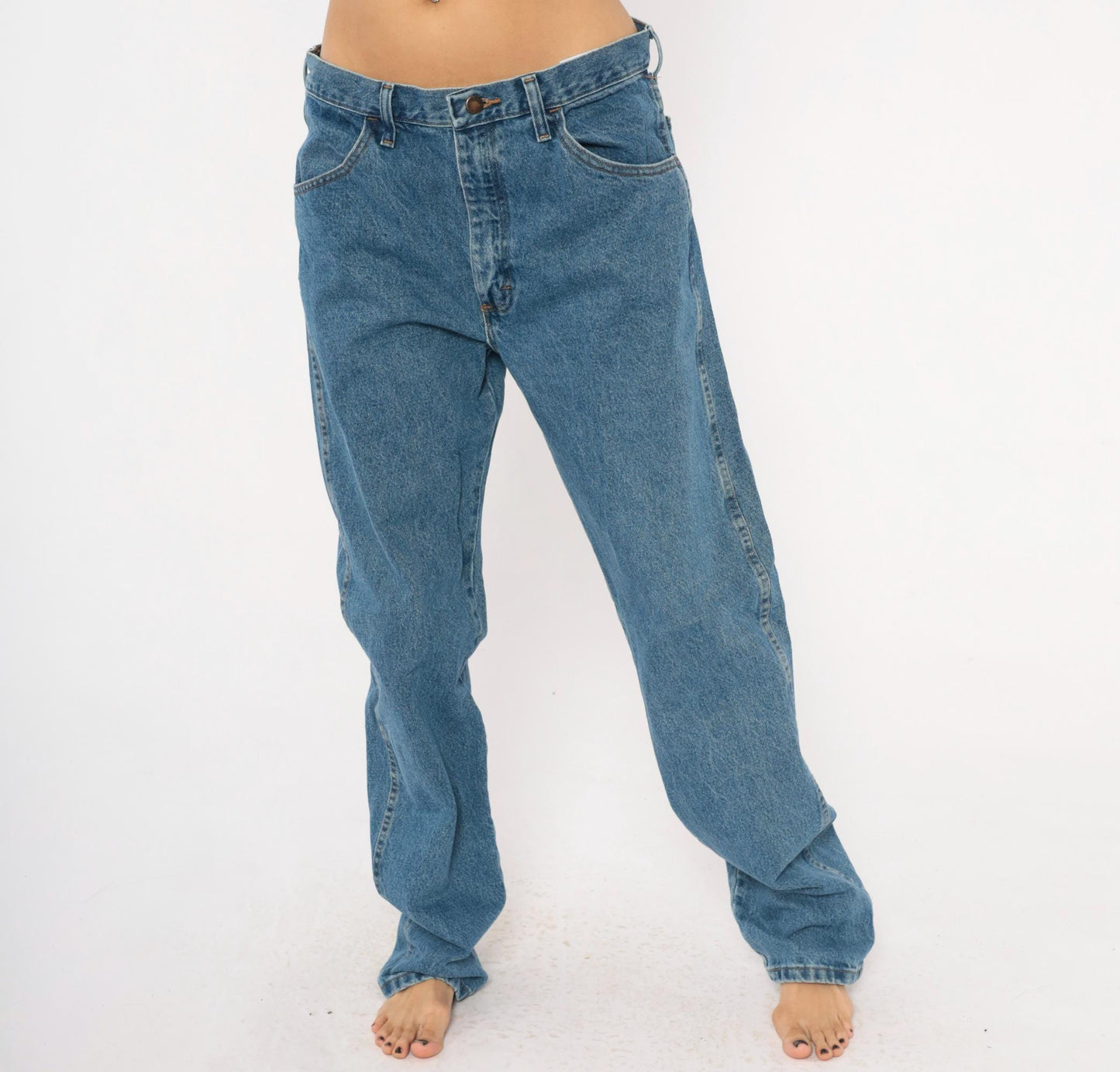 Rustler Straight Leg Jeans 2000s Medium Wash Cotton Denim Large L