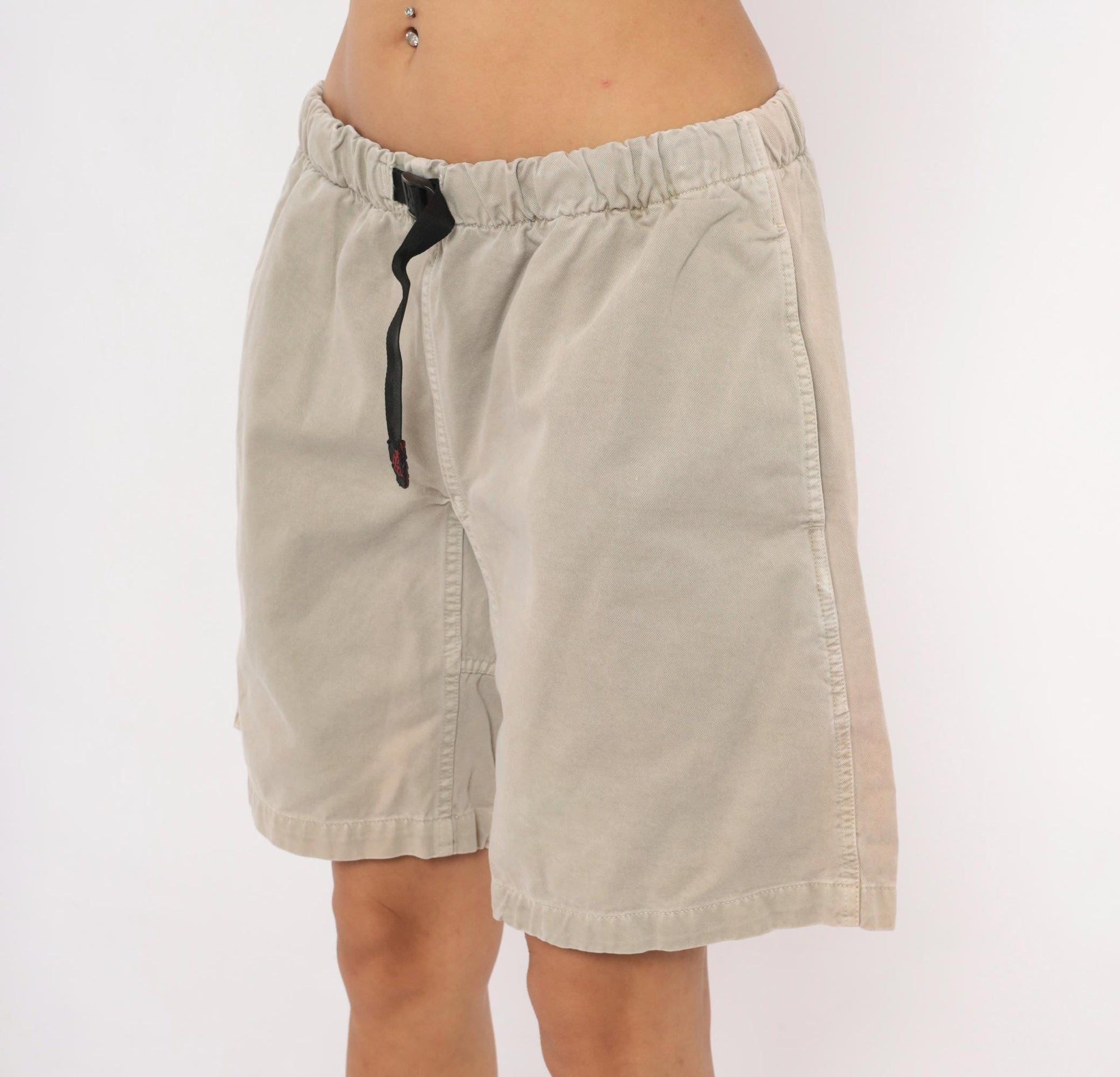 90s Gramicci Climbing Shorts Khaki Cotton Buckle Belt Large L