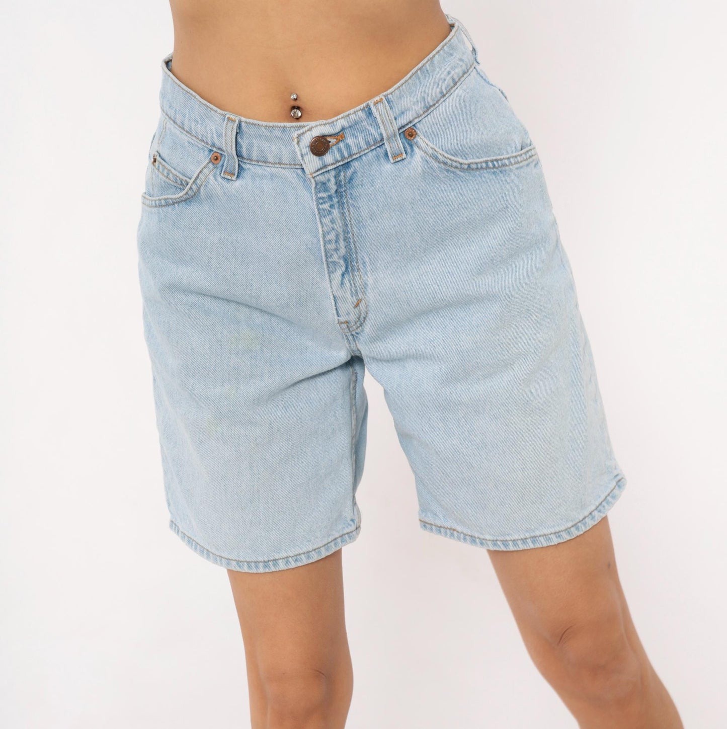 90s Levi's 950 Light Wash Denim Shorts High Rise Cotton Medium