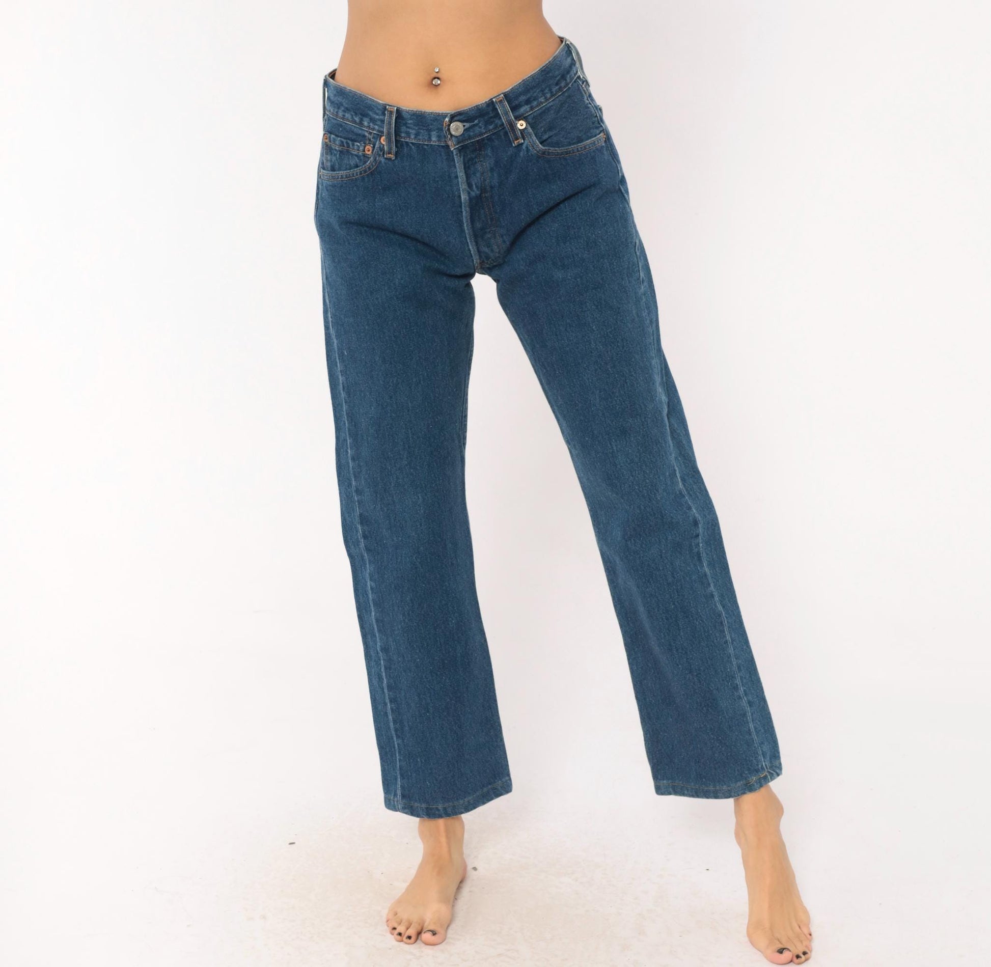 Levi's 501 Student Jeans 2000s Medium Indigo Straight Leg Button Fly 30x32