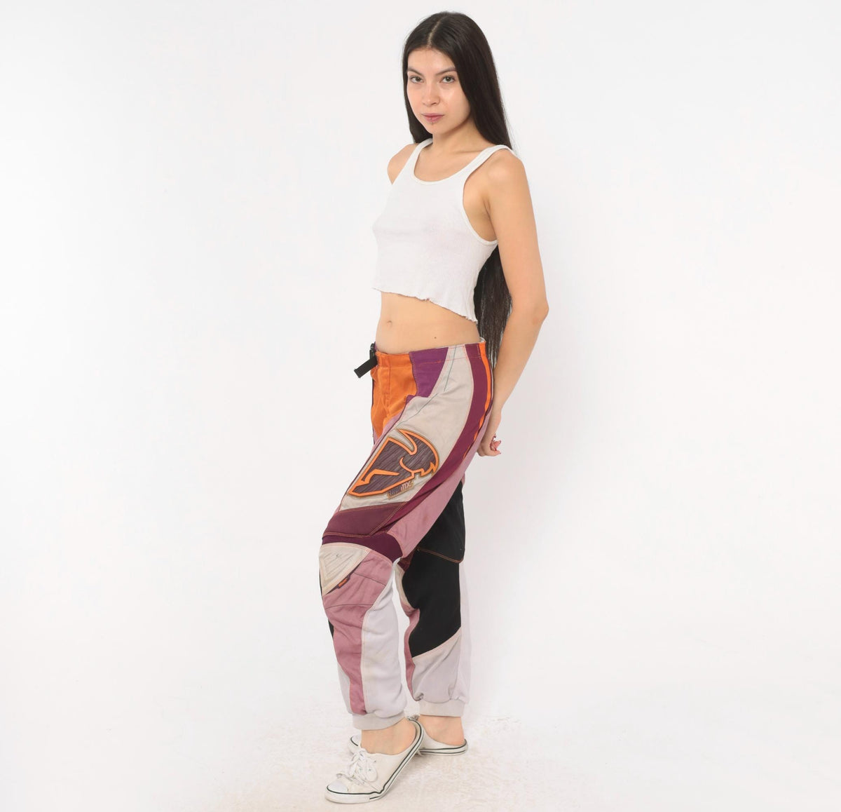 Thor Motocross Pants 2000s Purple Orange Pink Color Block Racing Moto Small