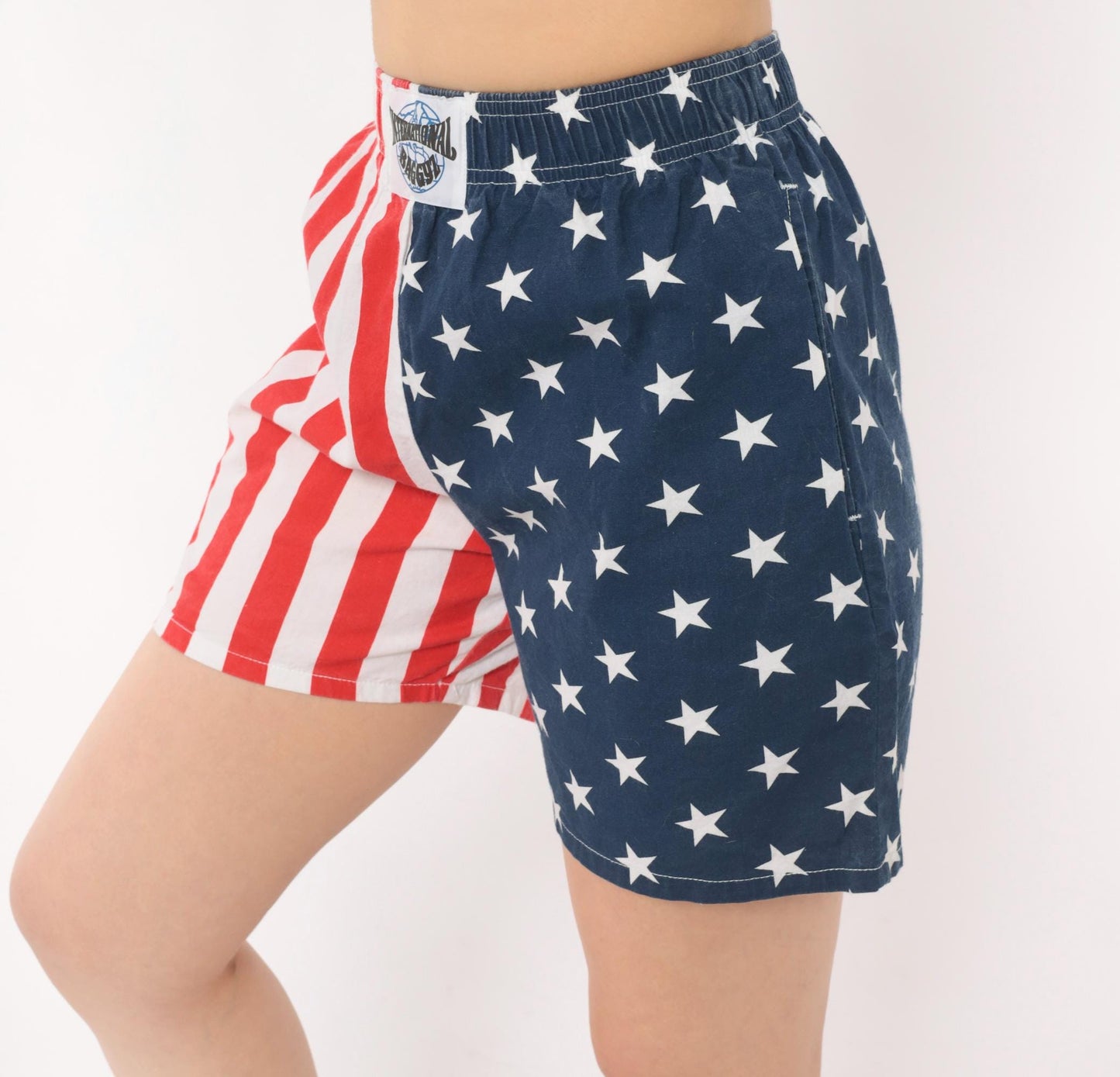 90s International Baggyz American Flag Shorts Cotton Small