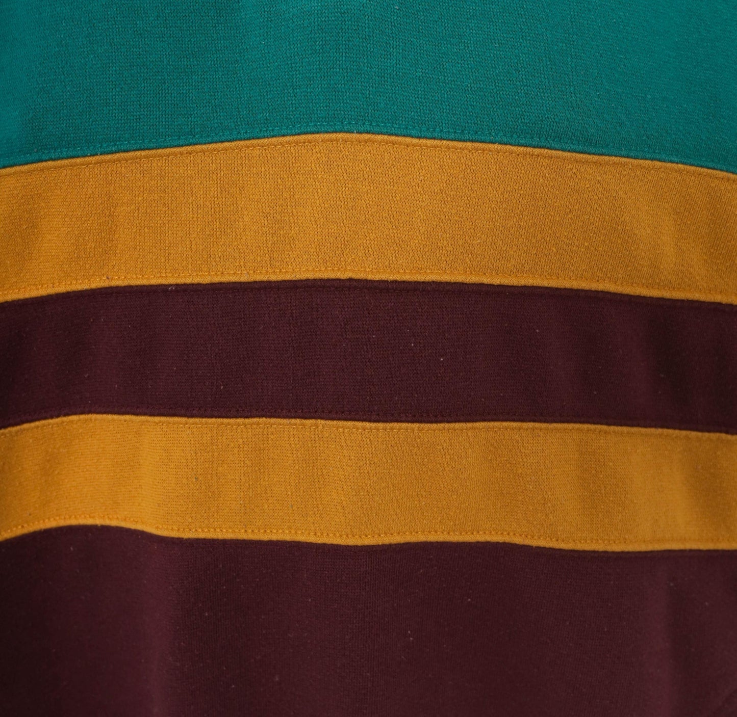 90s Prides Landing Color Block Henley Sweatshirt Teal Burgundy Mustard Large L