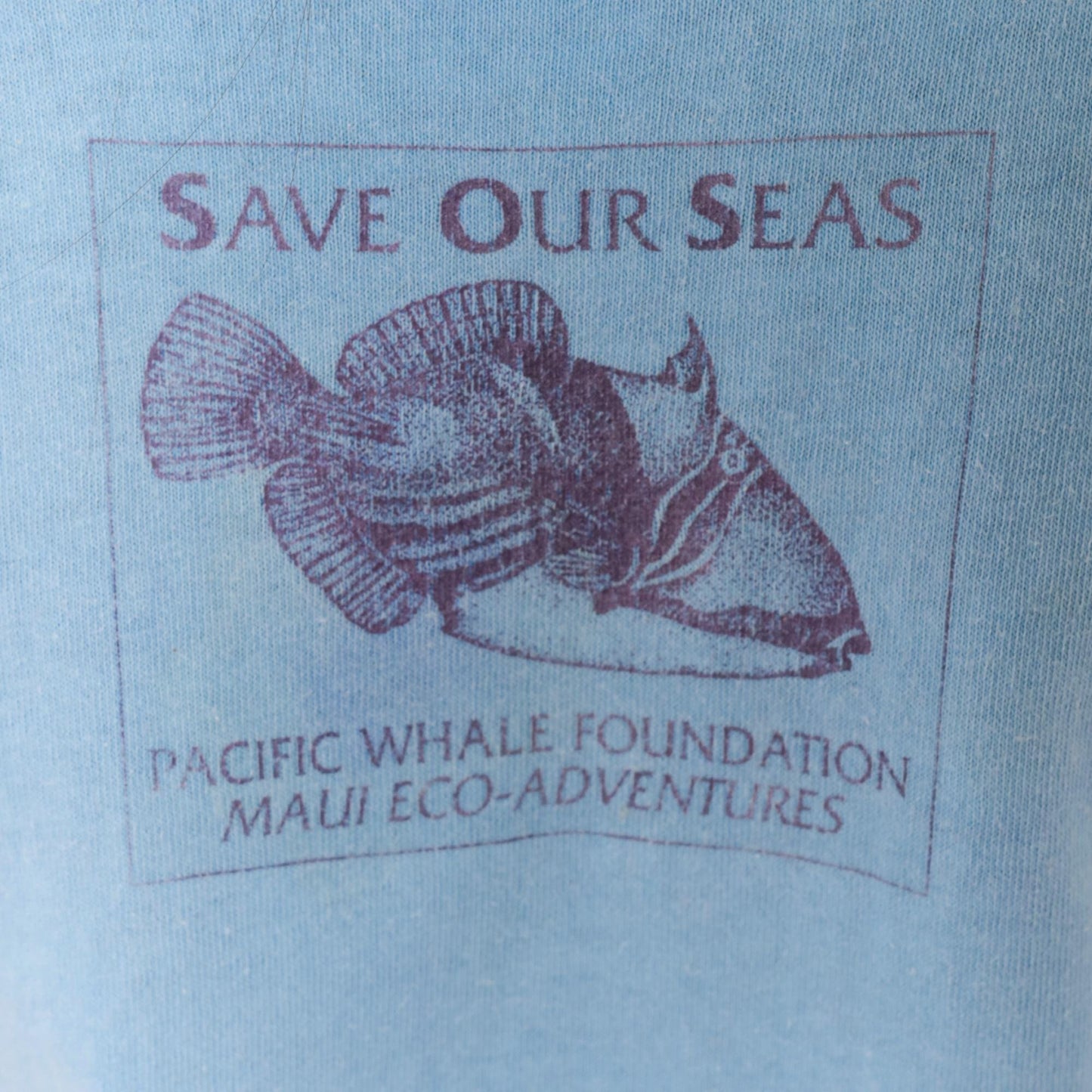 90s Fruit of the Loom Humuhumunukunukuapua'a Tank Top Light Blue Small