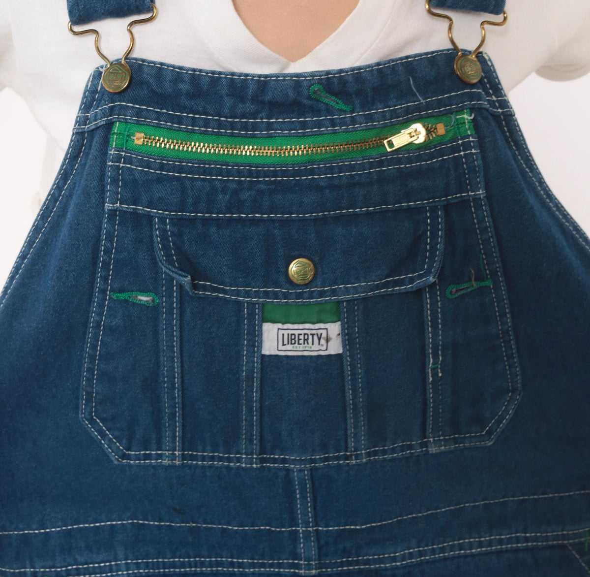 2000s Liberty Navy Denim Bib Overalls Carpenter Utility Cotton XXL