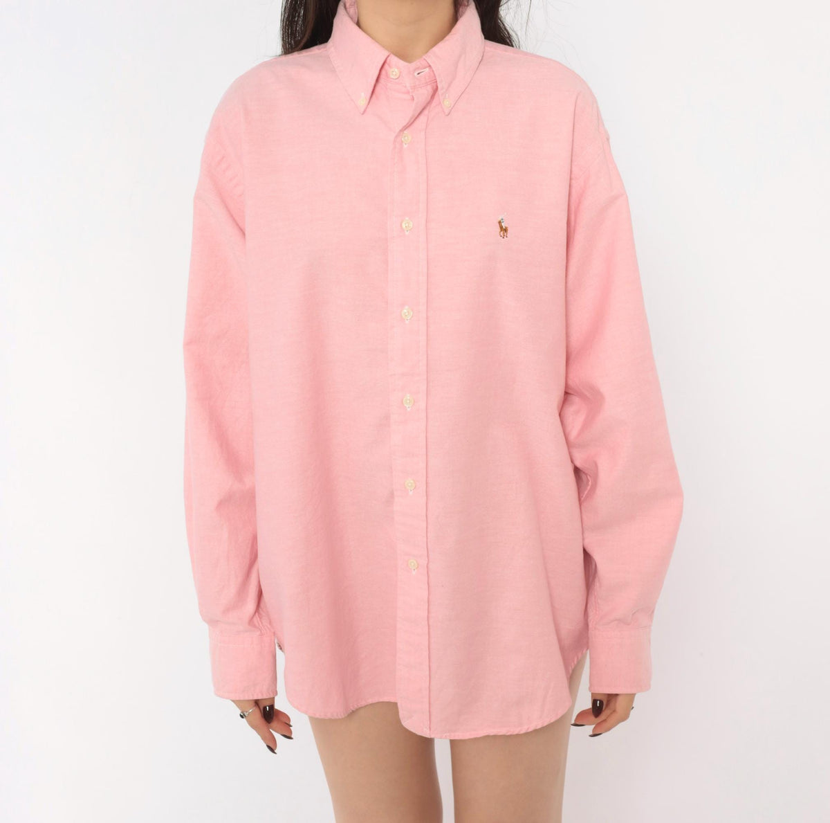 90s Ralph Lauren Pink Cotton Oxford Button Down Shirt Extra Large XL