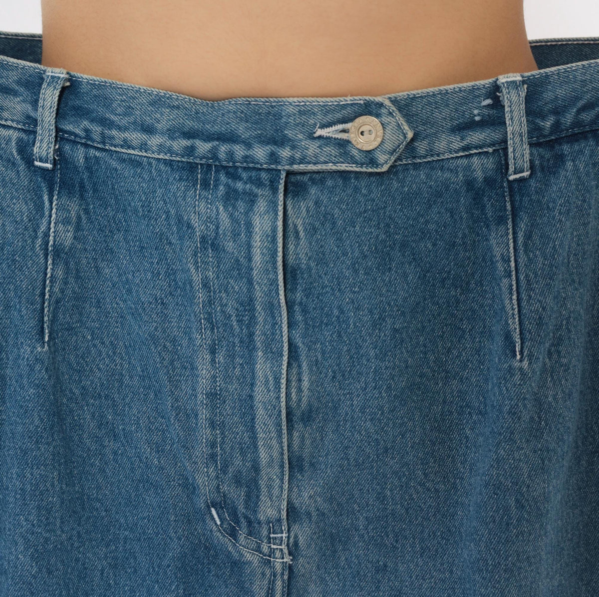 90s Venezia Jeans Denim Maxi Skirt High Waist Blue Cotton Pockets Extra Large XL