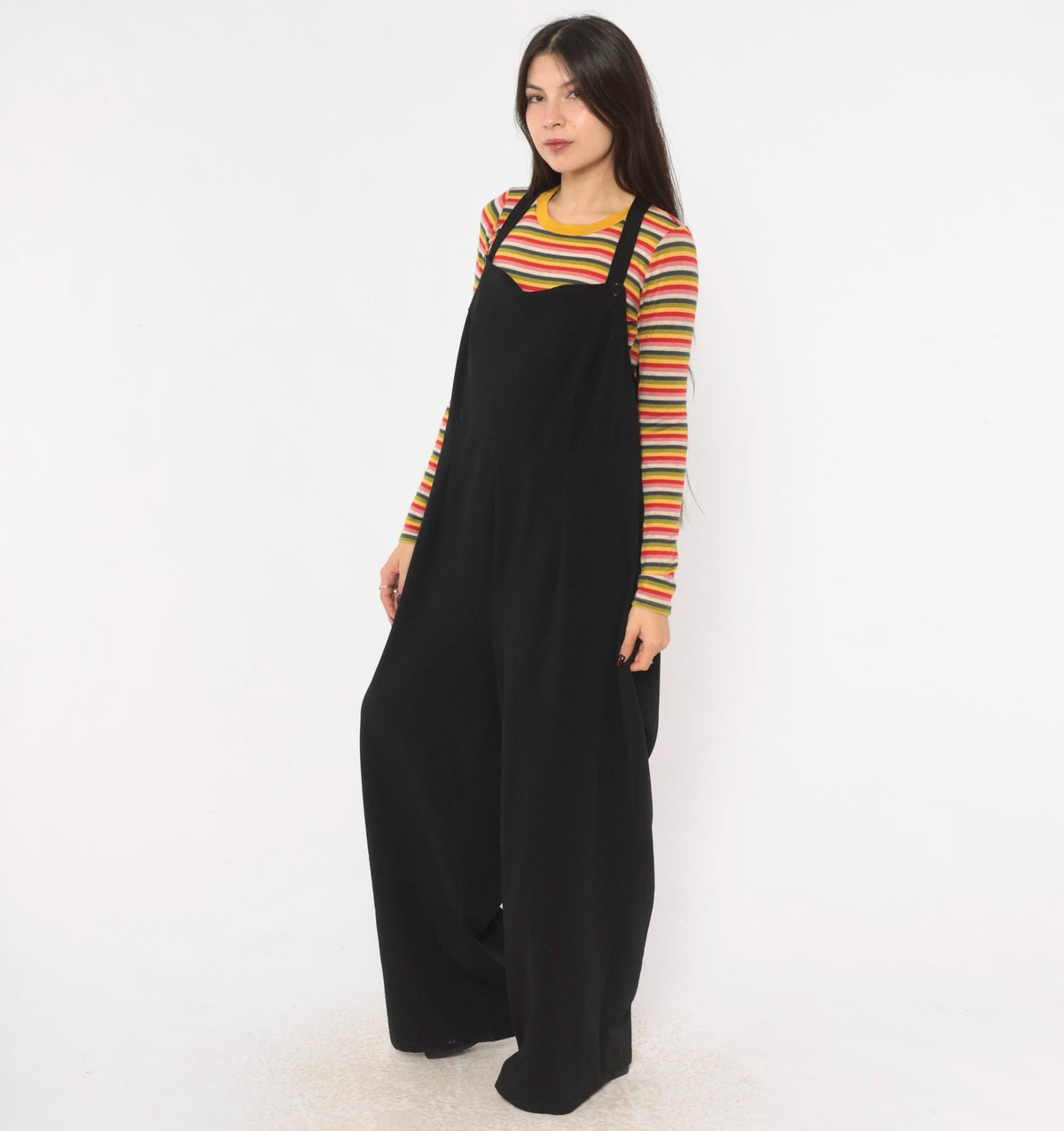 90s Visual FX Black Wide Leg Jumpsuit Plus Size XXL