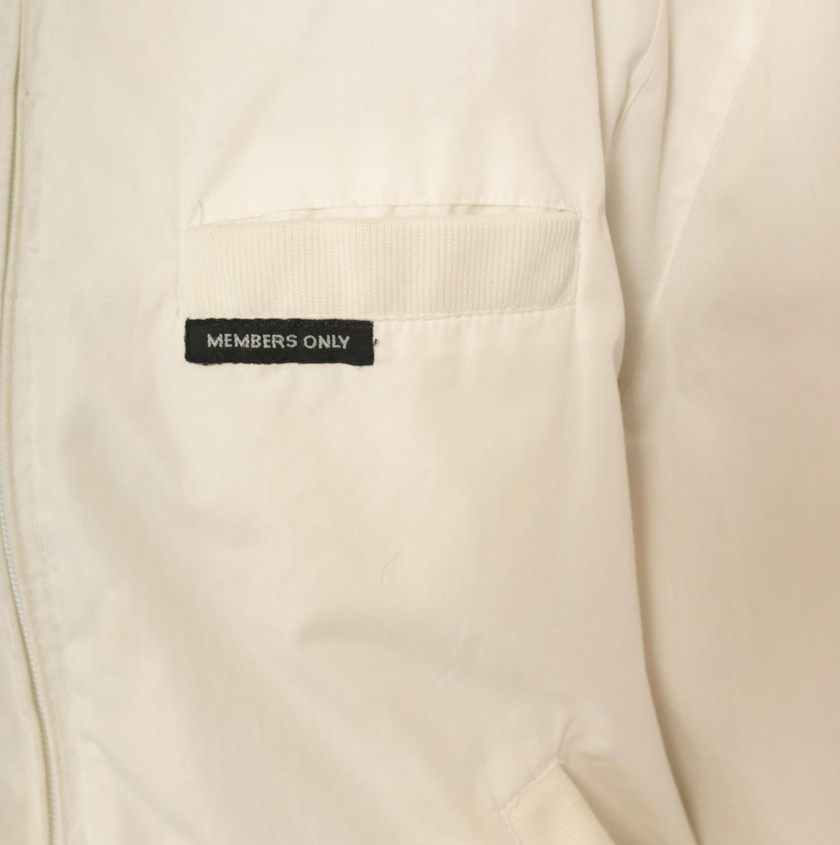 80s Members Only White Harrington Jacket Raglan Medium