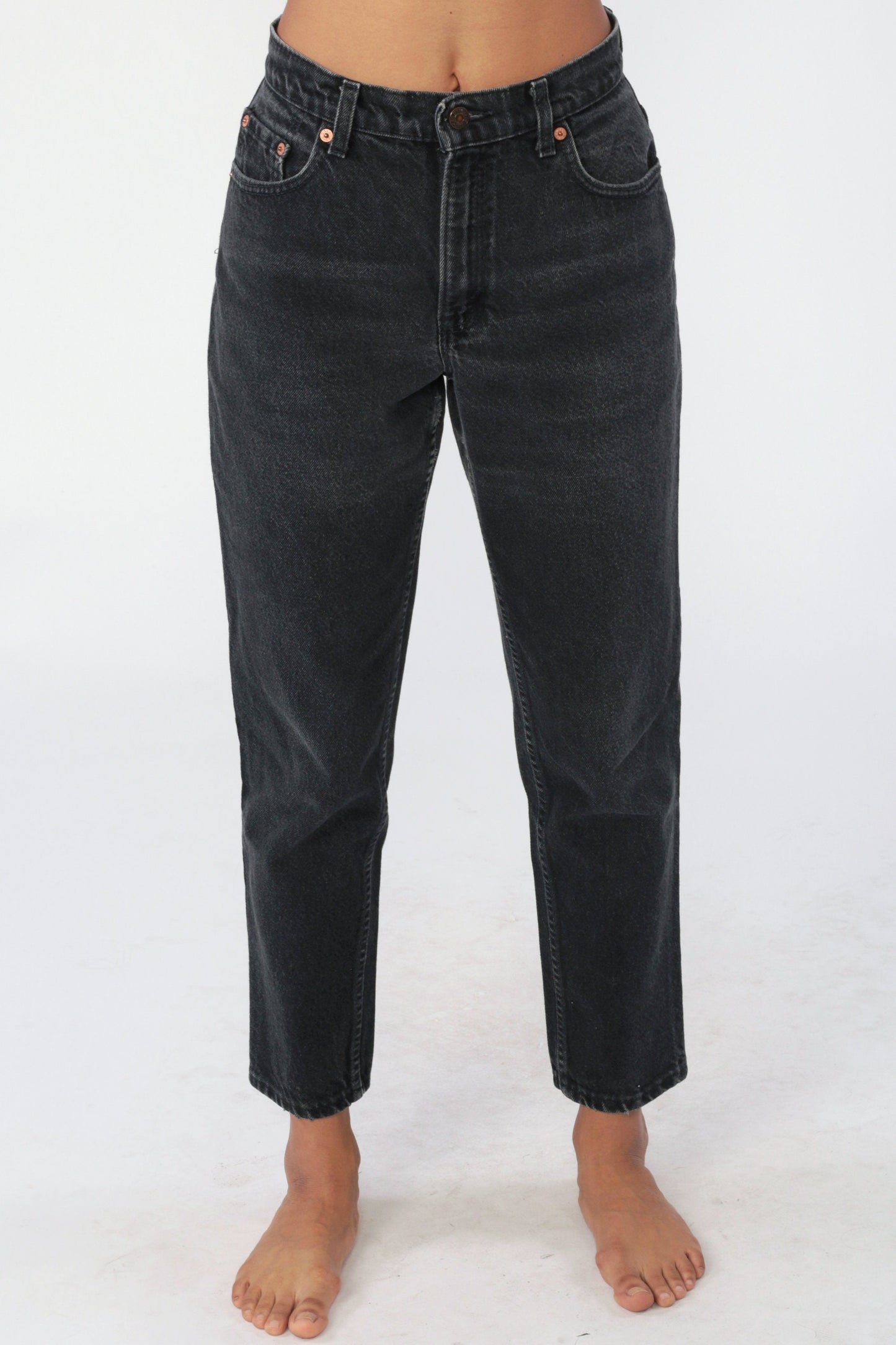80s Levi's Black High-Waist Mom Jeans 27 Inseam Small 4