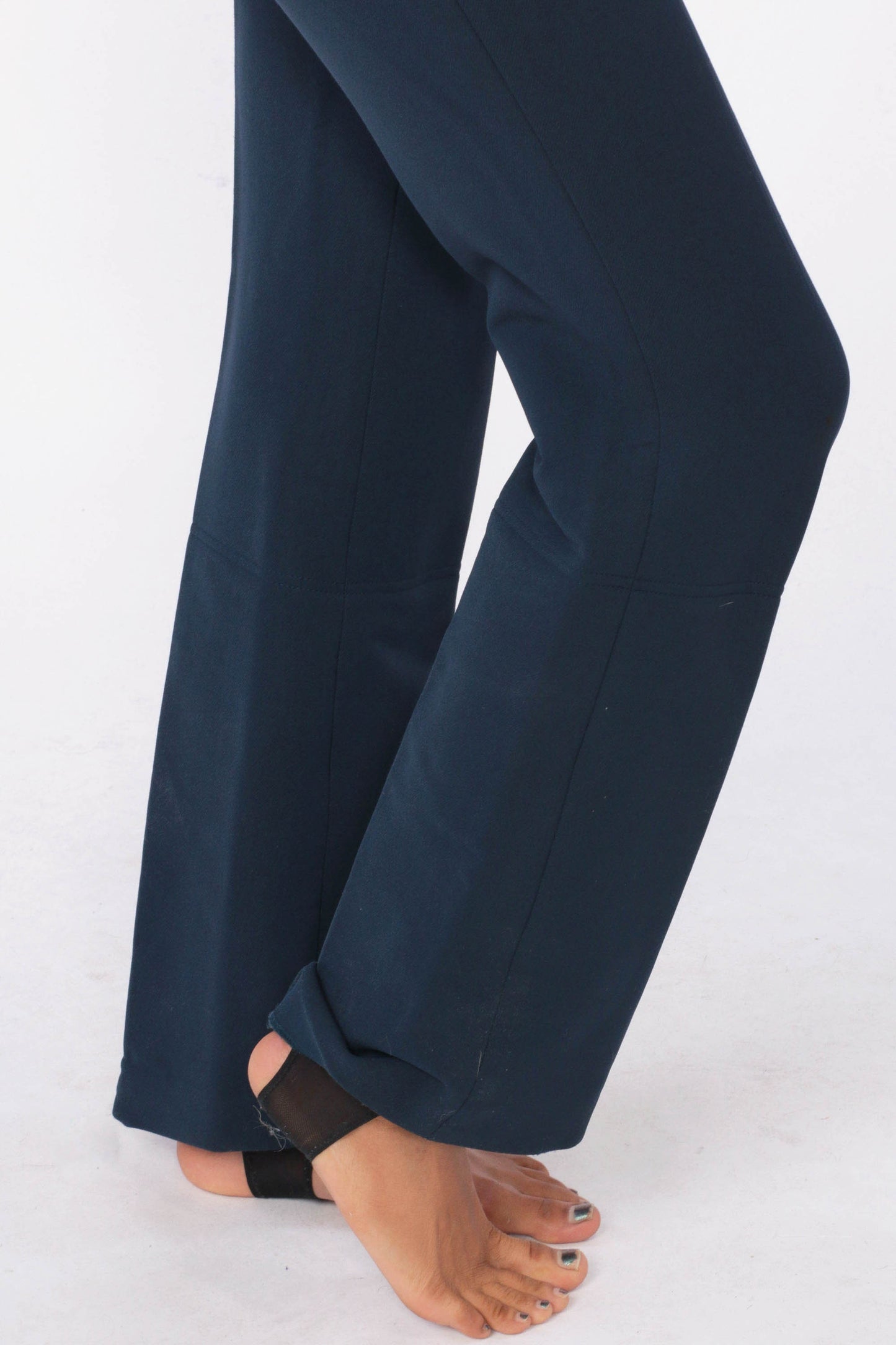 70s Navy Wool Ski Pants Stirrup Snowsuit Small