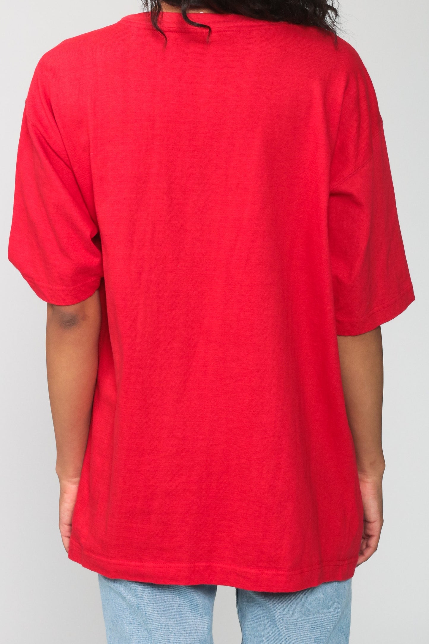 90s San Francisco Golden Gate Bridge Graphic Tee Red Sailboat Cotton Large