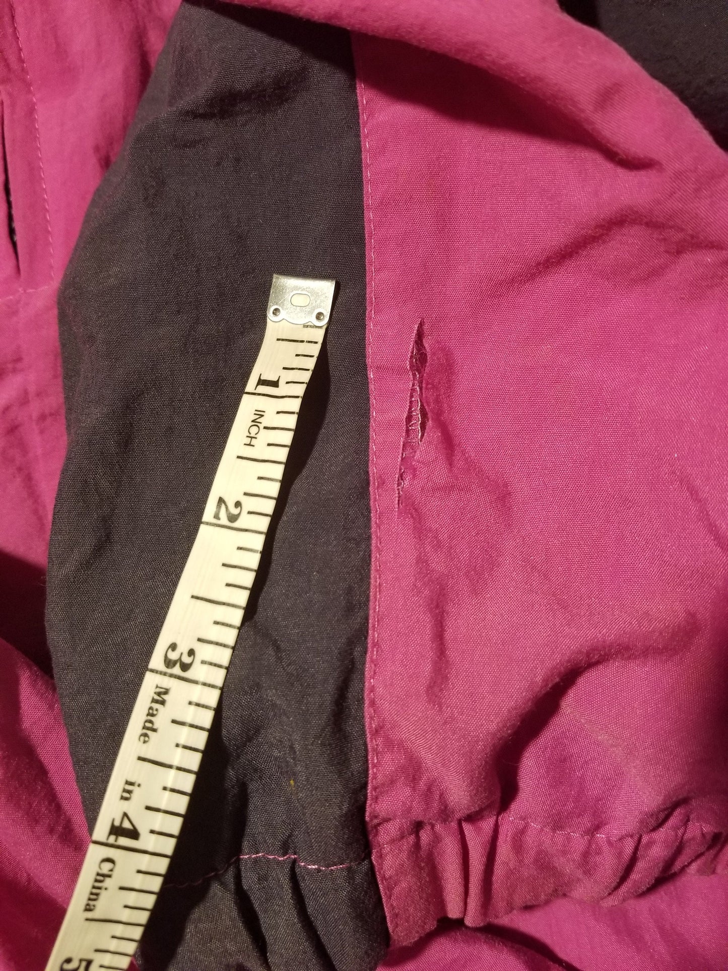 90s Izod Hooded Windbreaker Magenta Half-Zip Pullover Jacket Extra Large