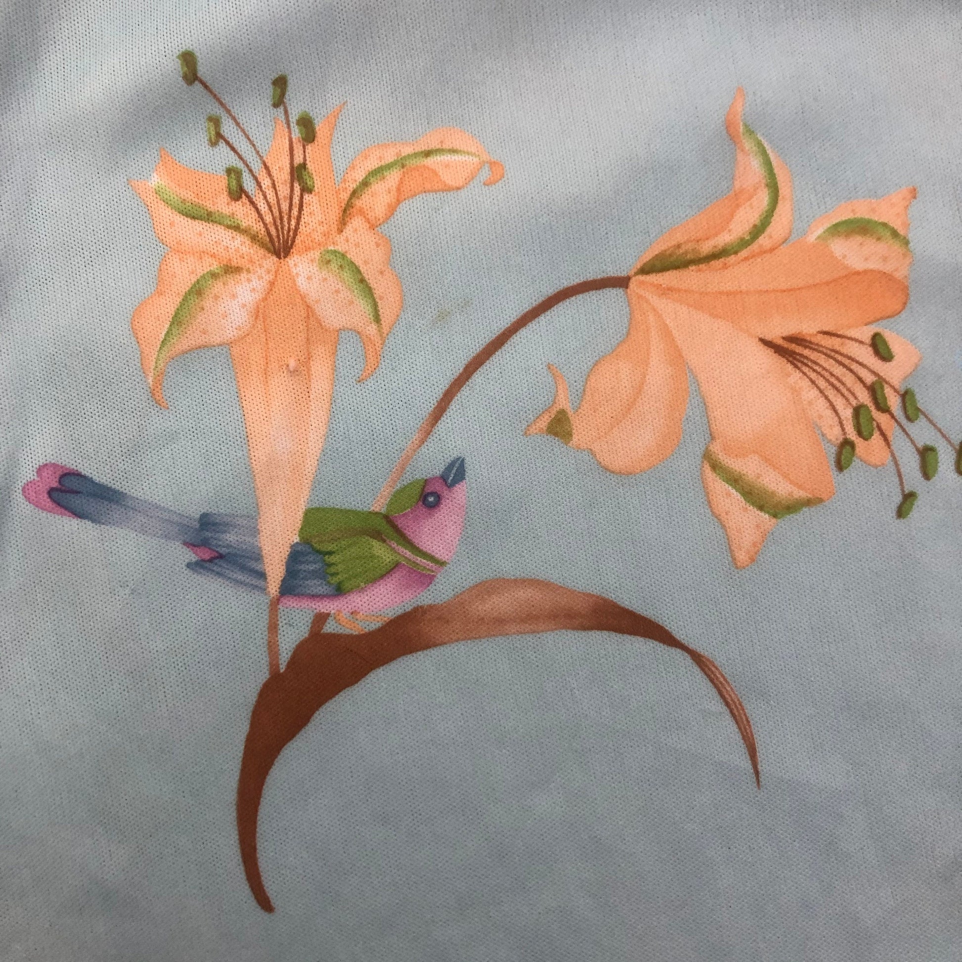 70s Tropical Floral Sun Dress Pastel Blue Criss Cross Back Mini Small Medium