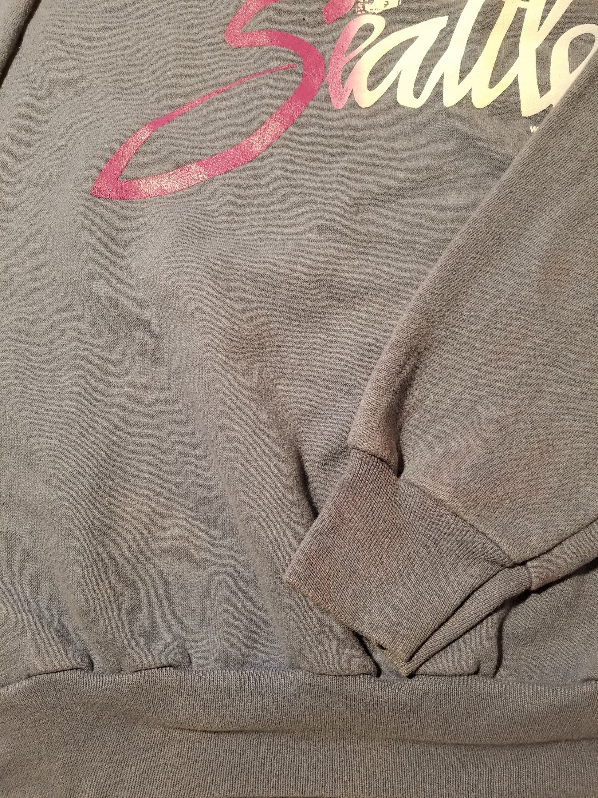 80s Seattle Space Needle Washington Graphic Sweatshirt Blue Extra Small