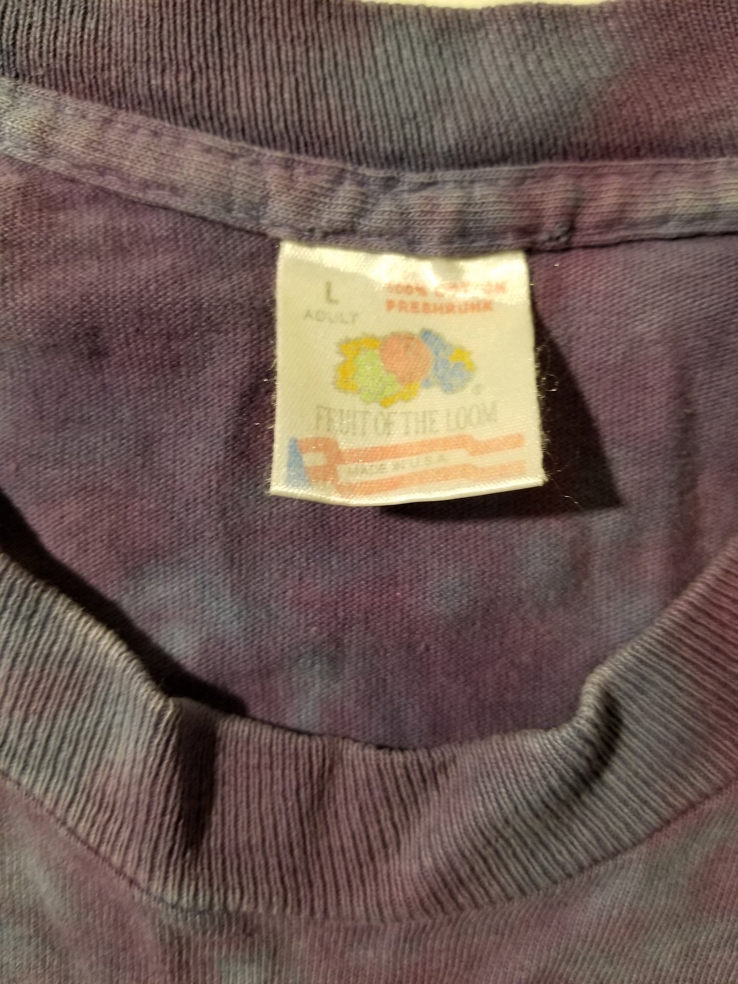 80s Kokopelli Tie Dye T-Shirt Purple Southwestern Graphic Cotton Medium
