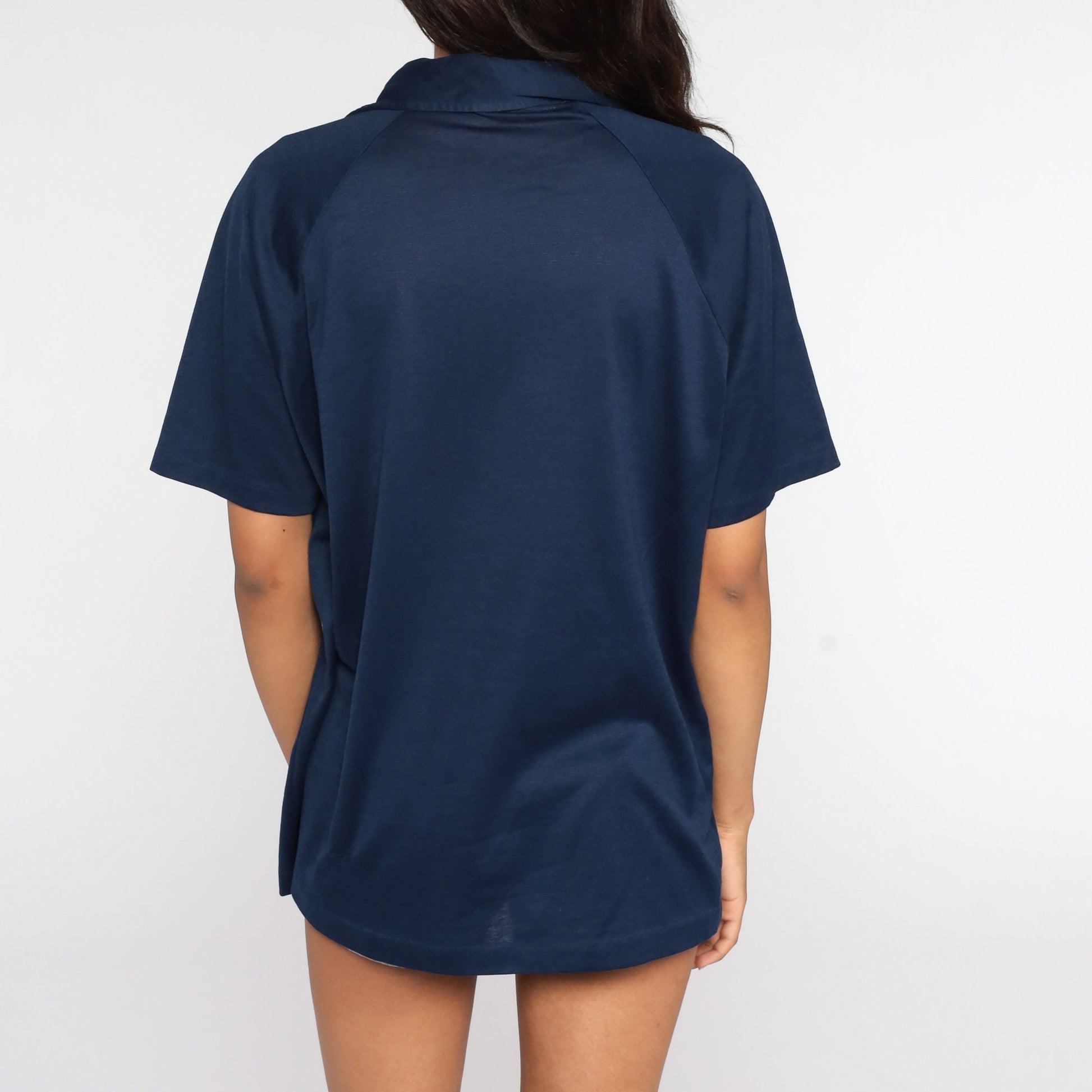 70s Wausau Country Club Bowling Uniform Shirt Navy Phyllis Orioles Large