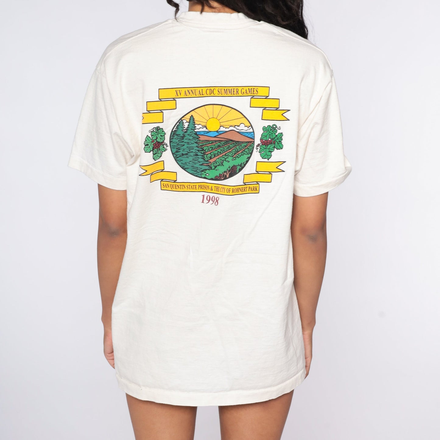1998 CDC Summer Games San Quentin Prison Graphic Tee Cotton Medium