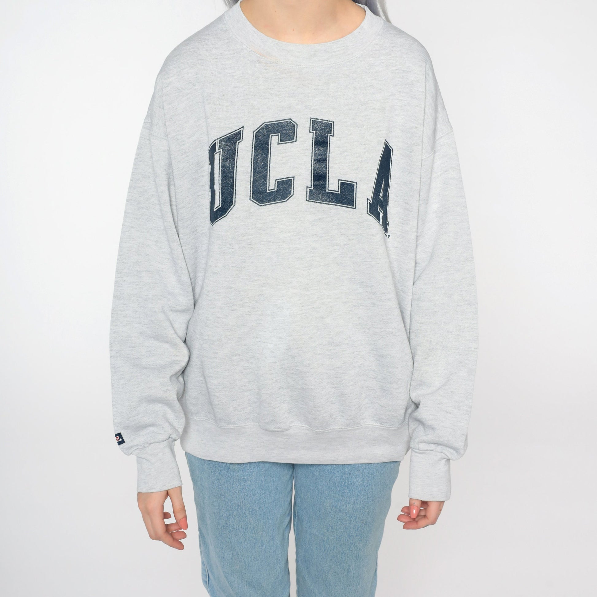 90s UCLA Los Angeles Graphic Sweatshirt Grey Jansport Crewneck Large