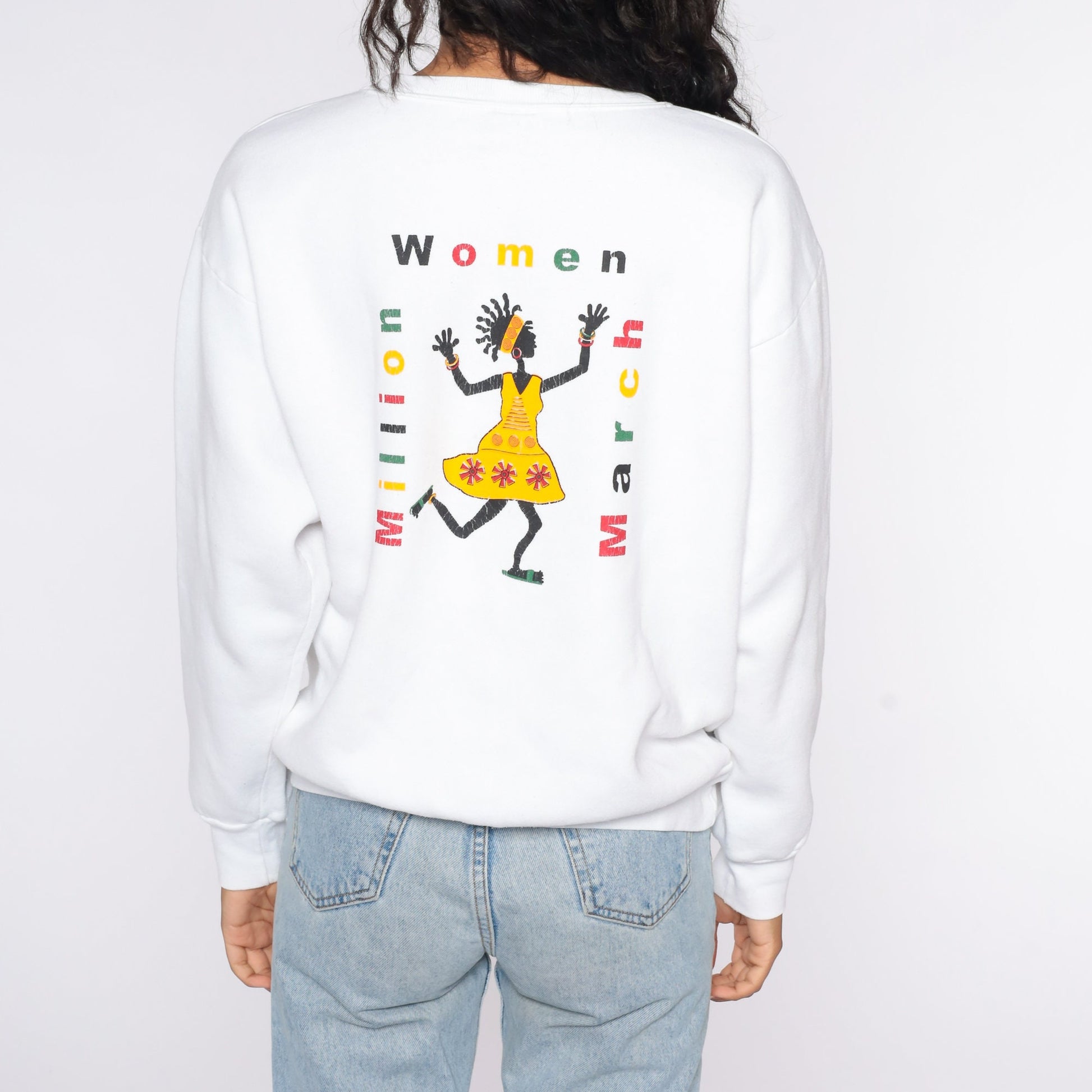 1997 Million Woman March Sweatshirt Philadelphia Graphic Crewneck Large