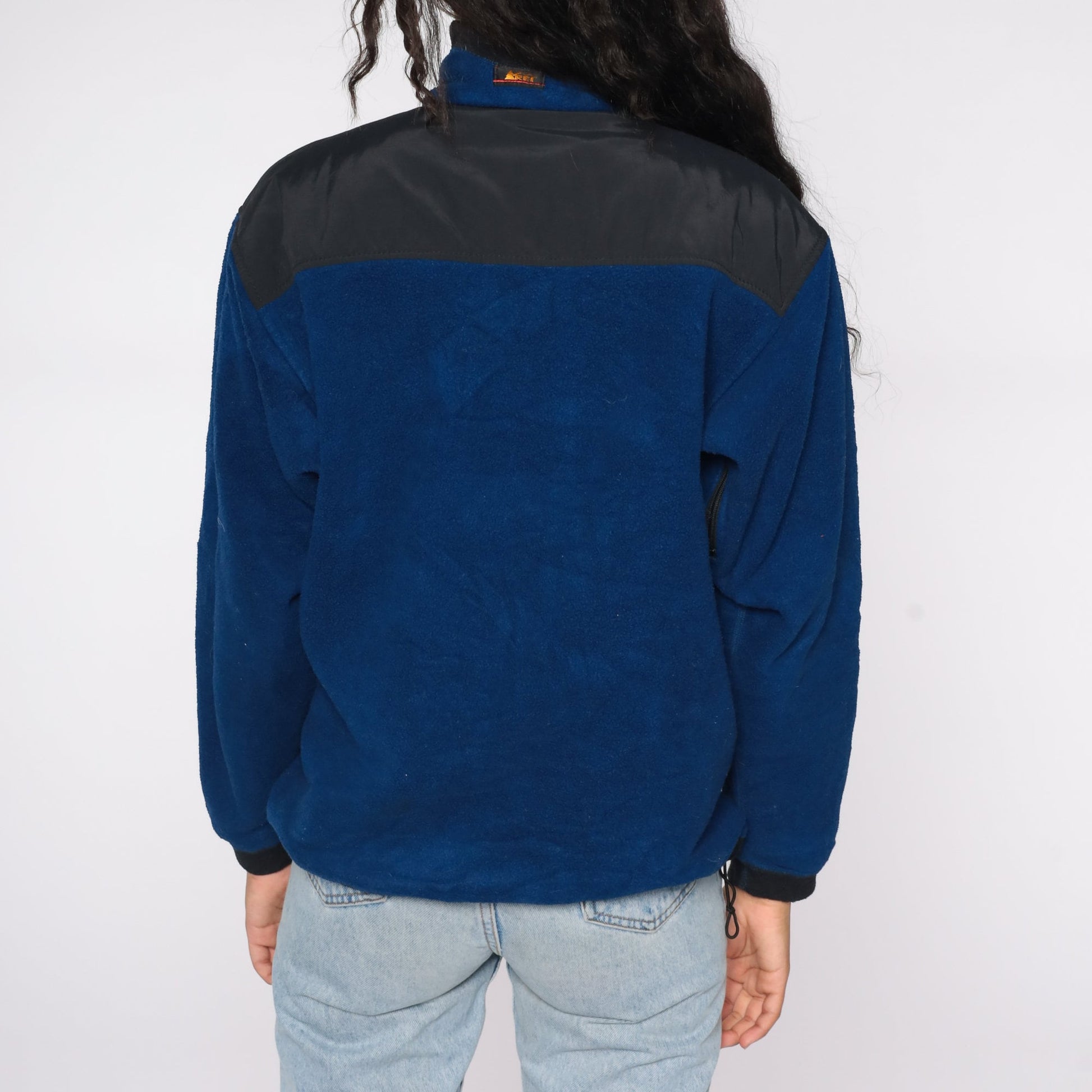 90s REI Navy Fleece Zip Jacket Extra Small XS