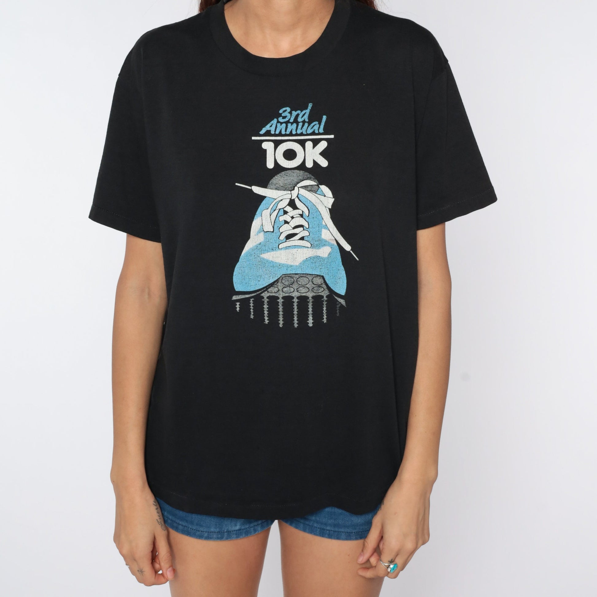 1985 Dearborn Oktoberfest Marathon 10K Graphic T-Shirt 80s Single Stitch Large L
