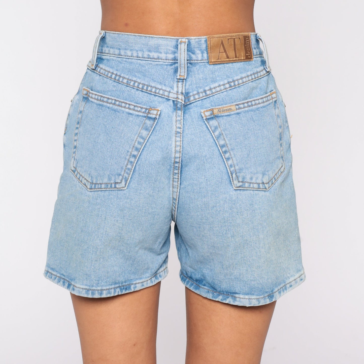 90s Ann Taylor High-Waisted Denim Shorts Blue Jean Extra Small
