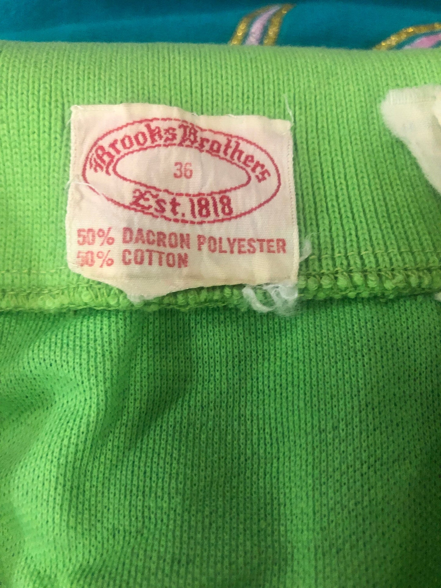 80s Lacoste Brooks Brothers Lime Green Polo Shirt Crocodile Medium