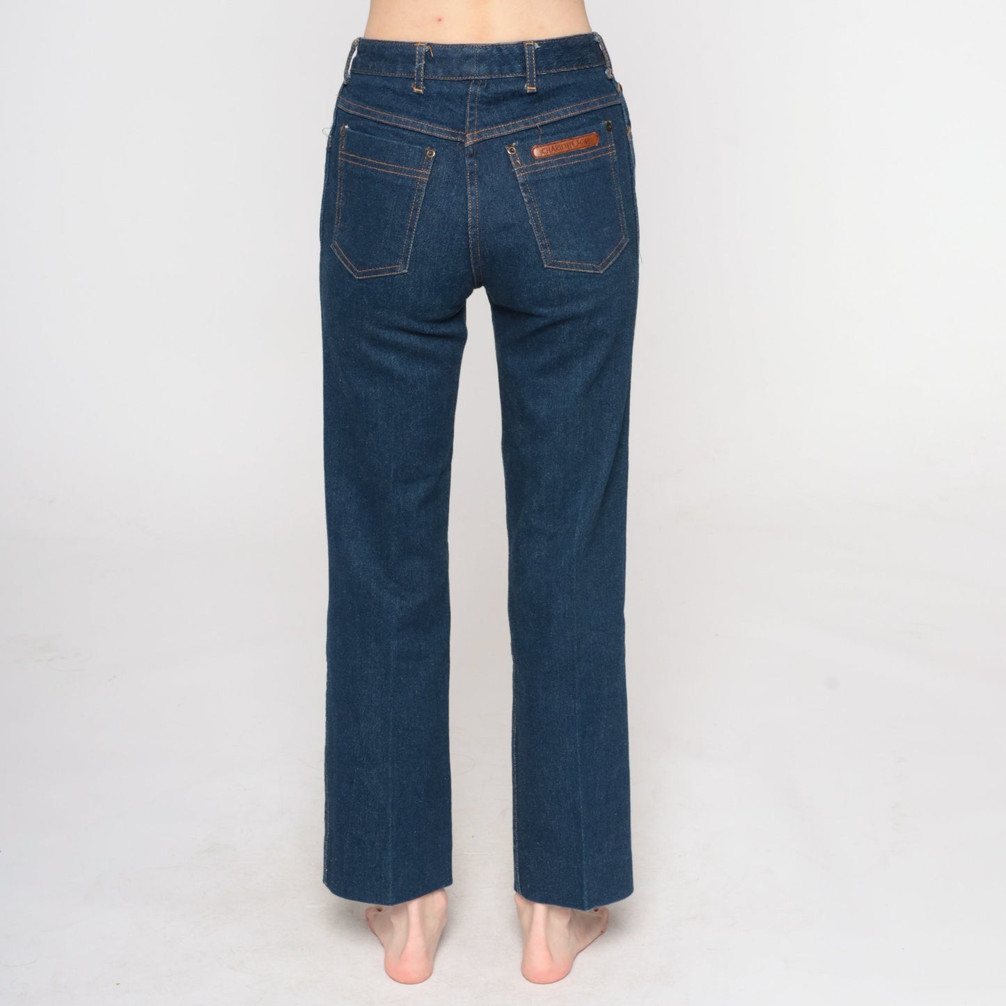 80s Charlotte Ford High Waist Straight Leg Jeans Dark Wash Denim Small 4