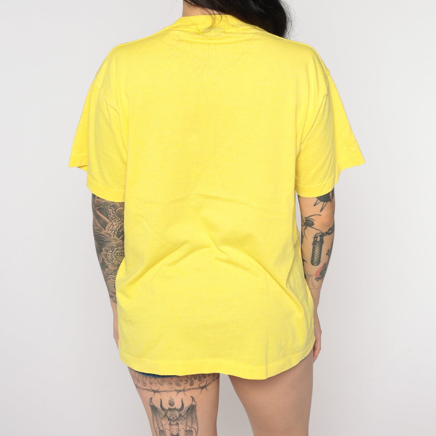 80s B & B Stingers Bee Cocktail Graphic T-Shirt Yellow Screen Stars Medium