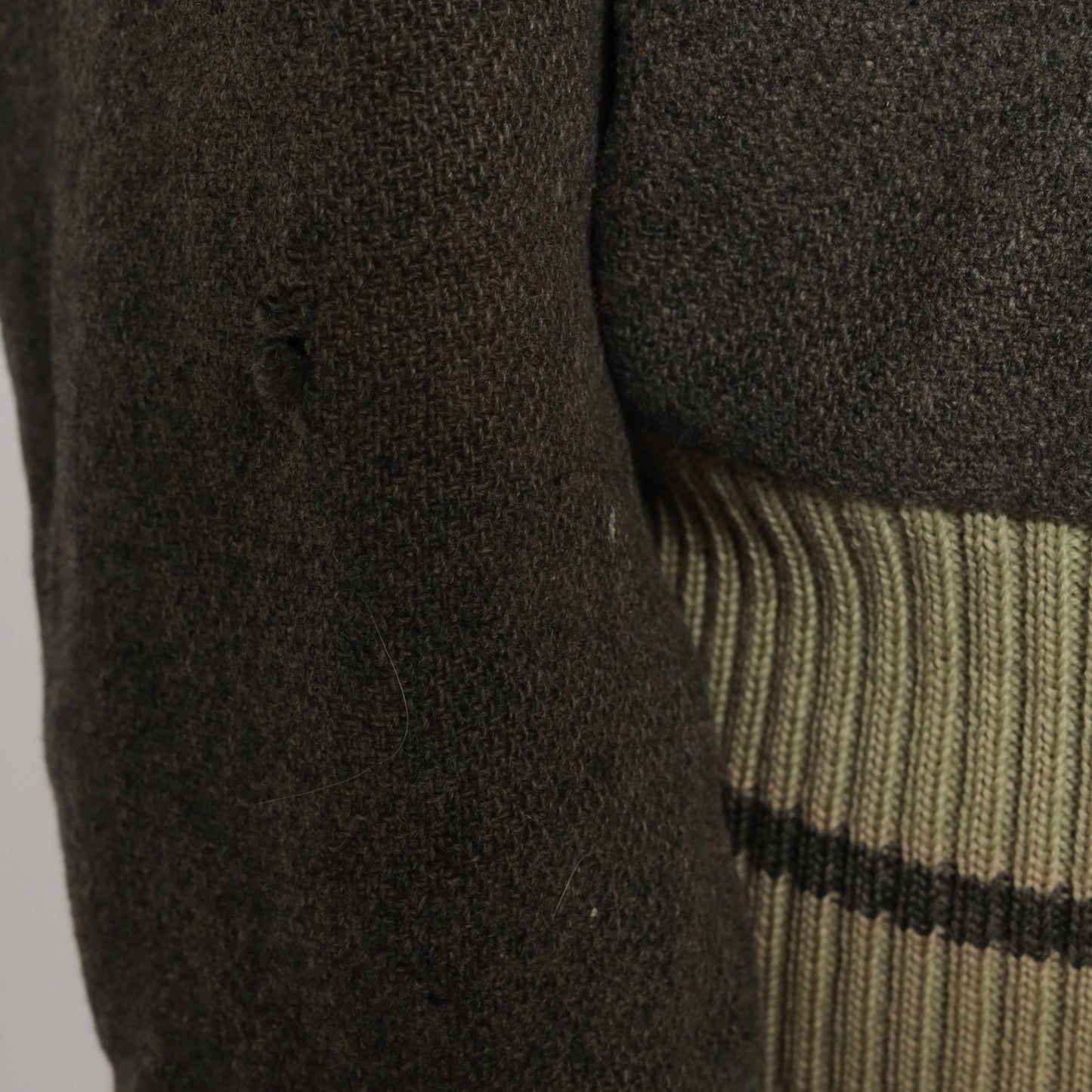 1950s Wool Varsity Jacket Grey Patch Snap Front Men's Medium
