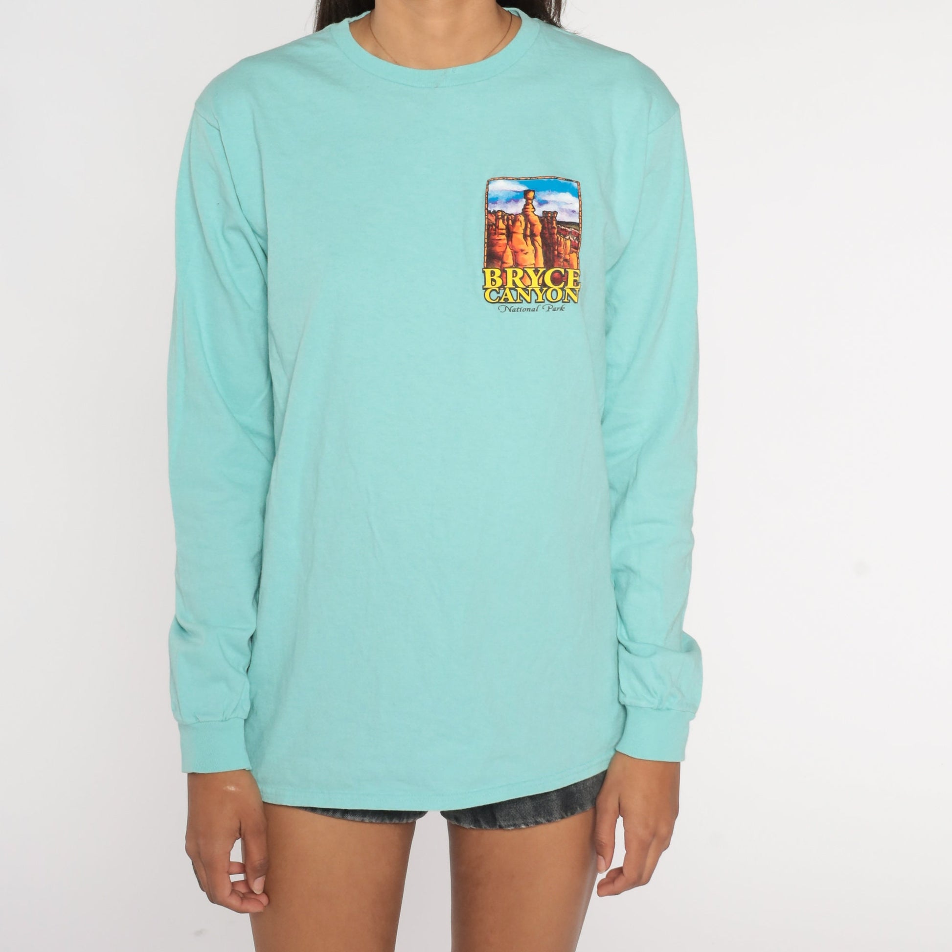 00s Bryce Canyon National Park Graphic Tee Mint Long Sleeve Medium