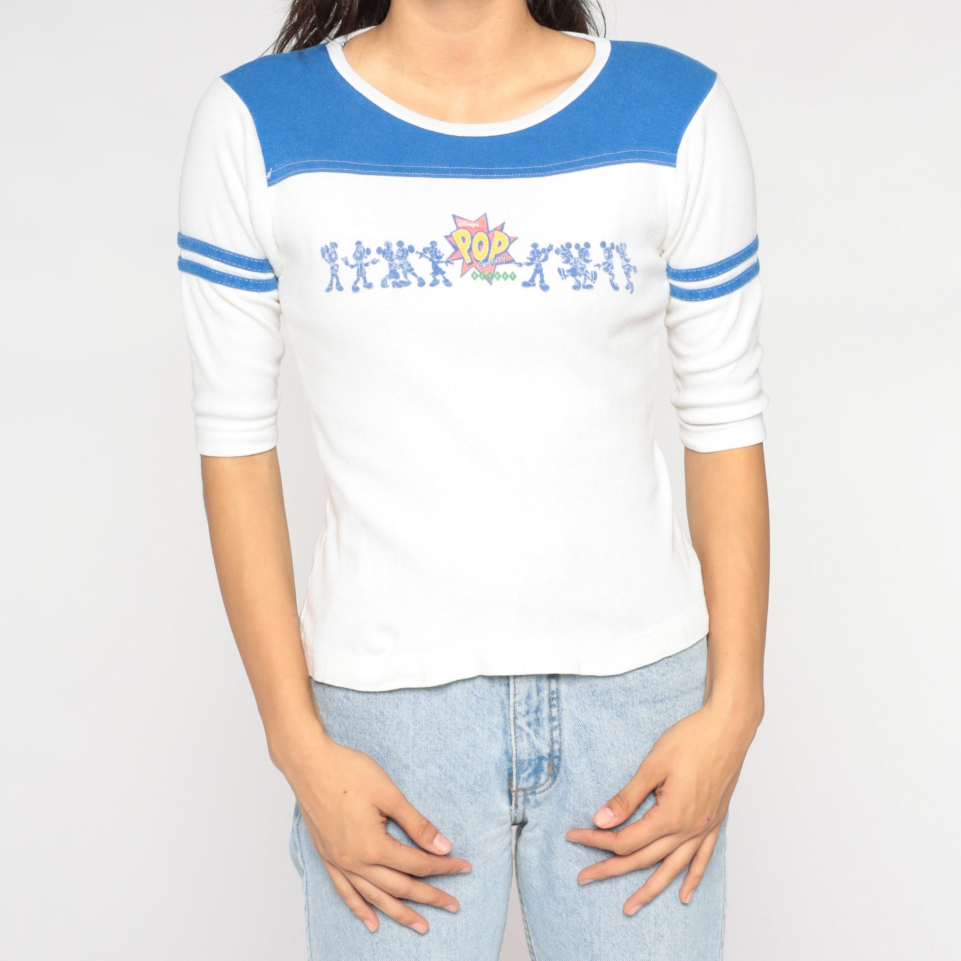 90s Walt Disney World Pop Century Resort Graphic Tee White Small