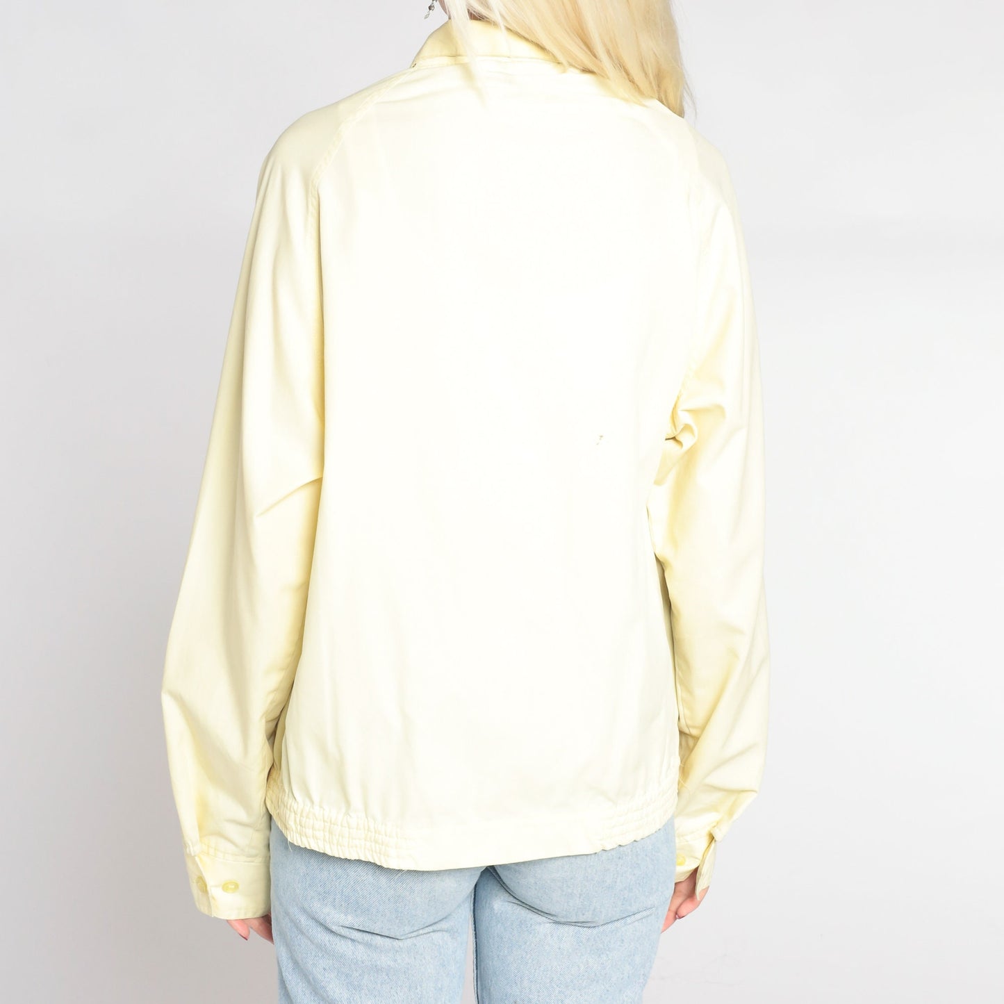 80s Sears Yellow Windbreaker Zip-Up Jacket Medium Large