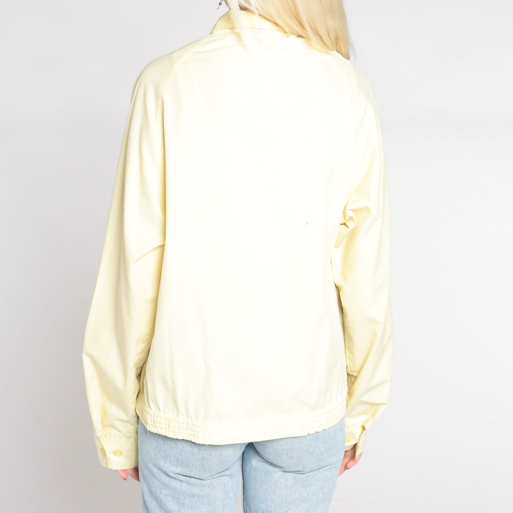 80s Sears Yellow Windbreaker Zip-Up Jacket Medium Large