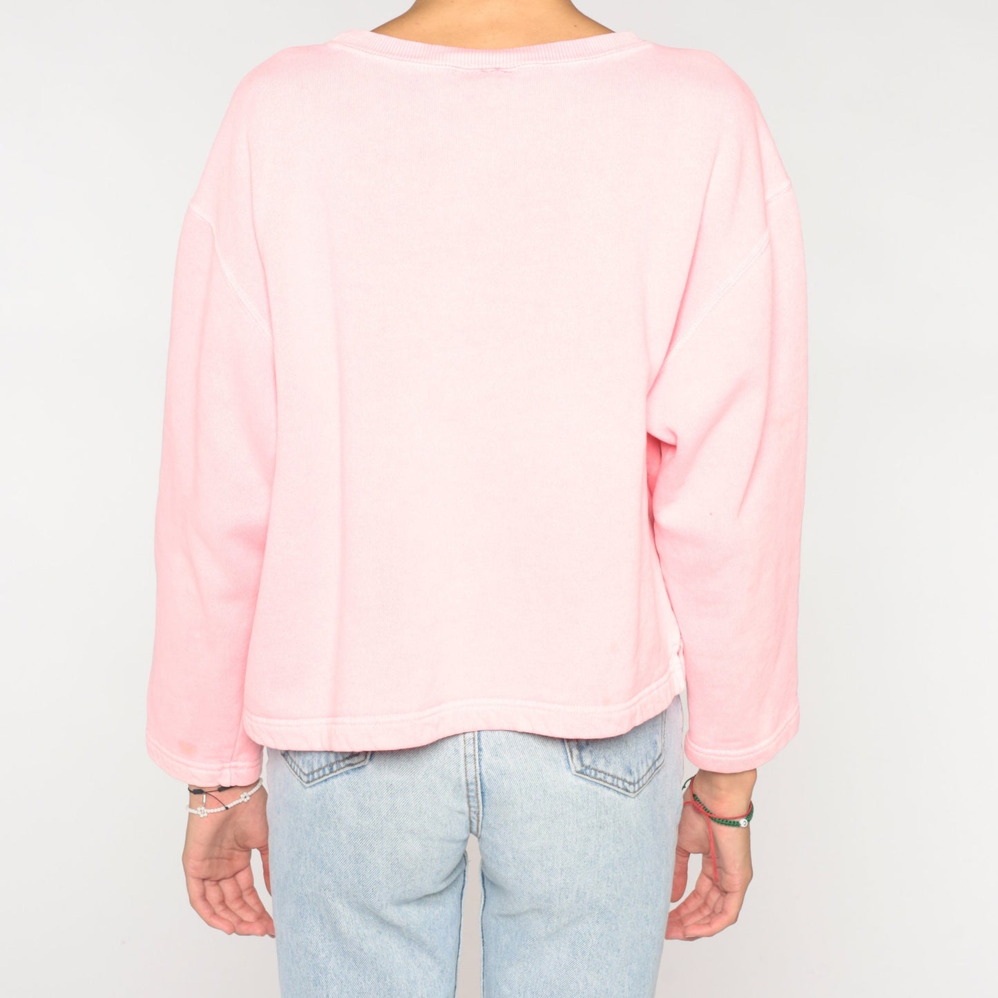90s Charlevoix Michigan Graphic Sweatshirt Hot Pink Crewneck Medium