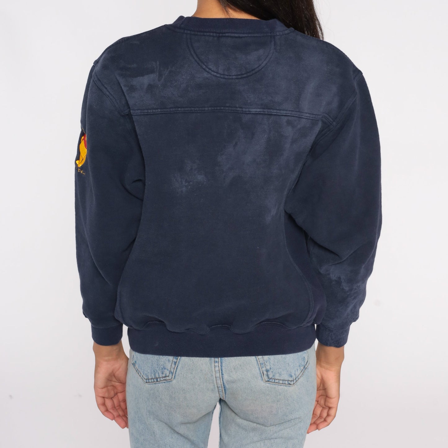00s Winnie The Pooh Disney Sweatshirt Navy Graphic Crewneck Small S