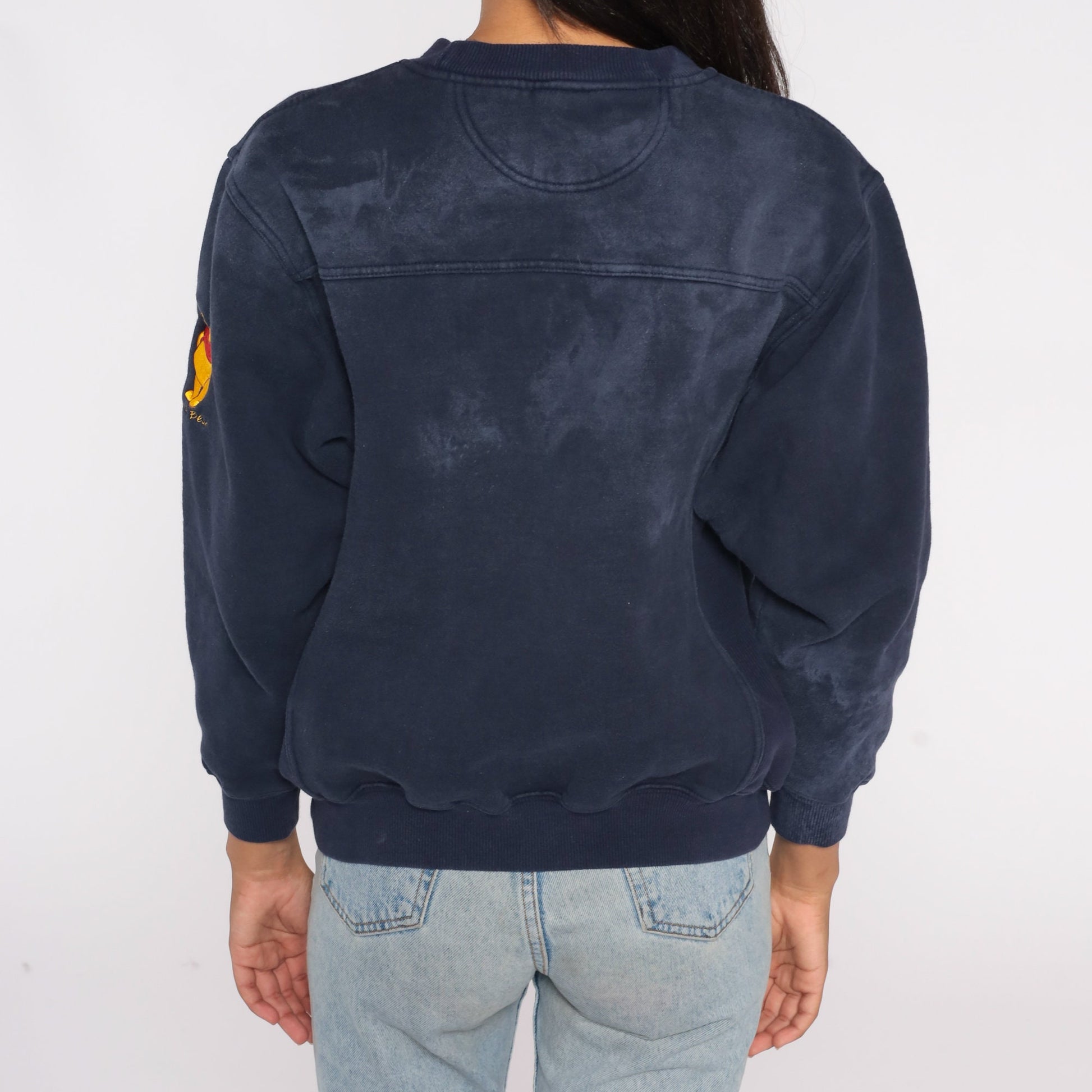 00s Winnie The Pooh Disney Sweatshirt Navy Graphic Crewneck Small S