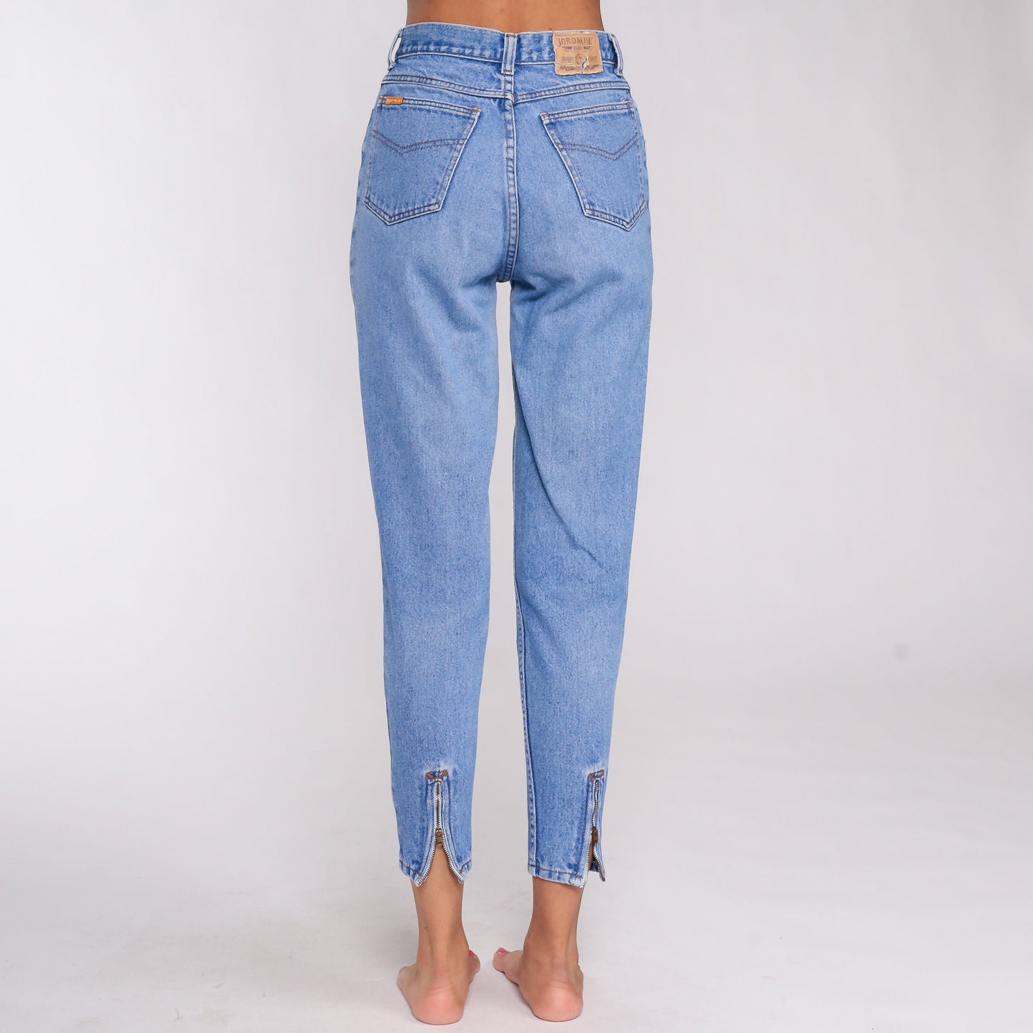 90s Jordache High-Waist Skinny Jeans Blue Denim Ankle Zipper Extra Small