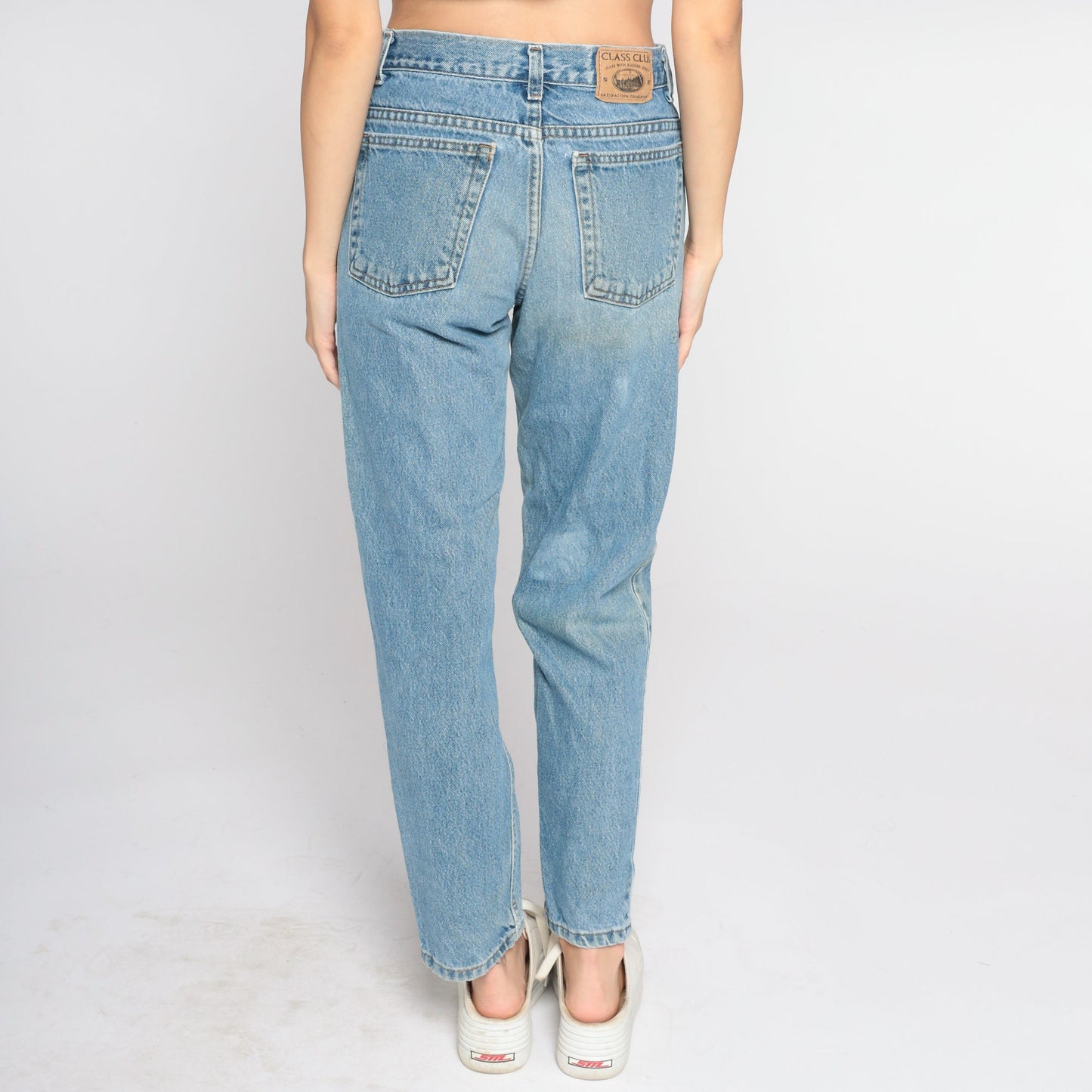 90s Class Club Mid Rise Straight Leg Jeans Blue Denim Small S