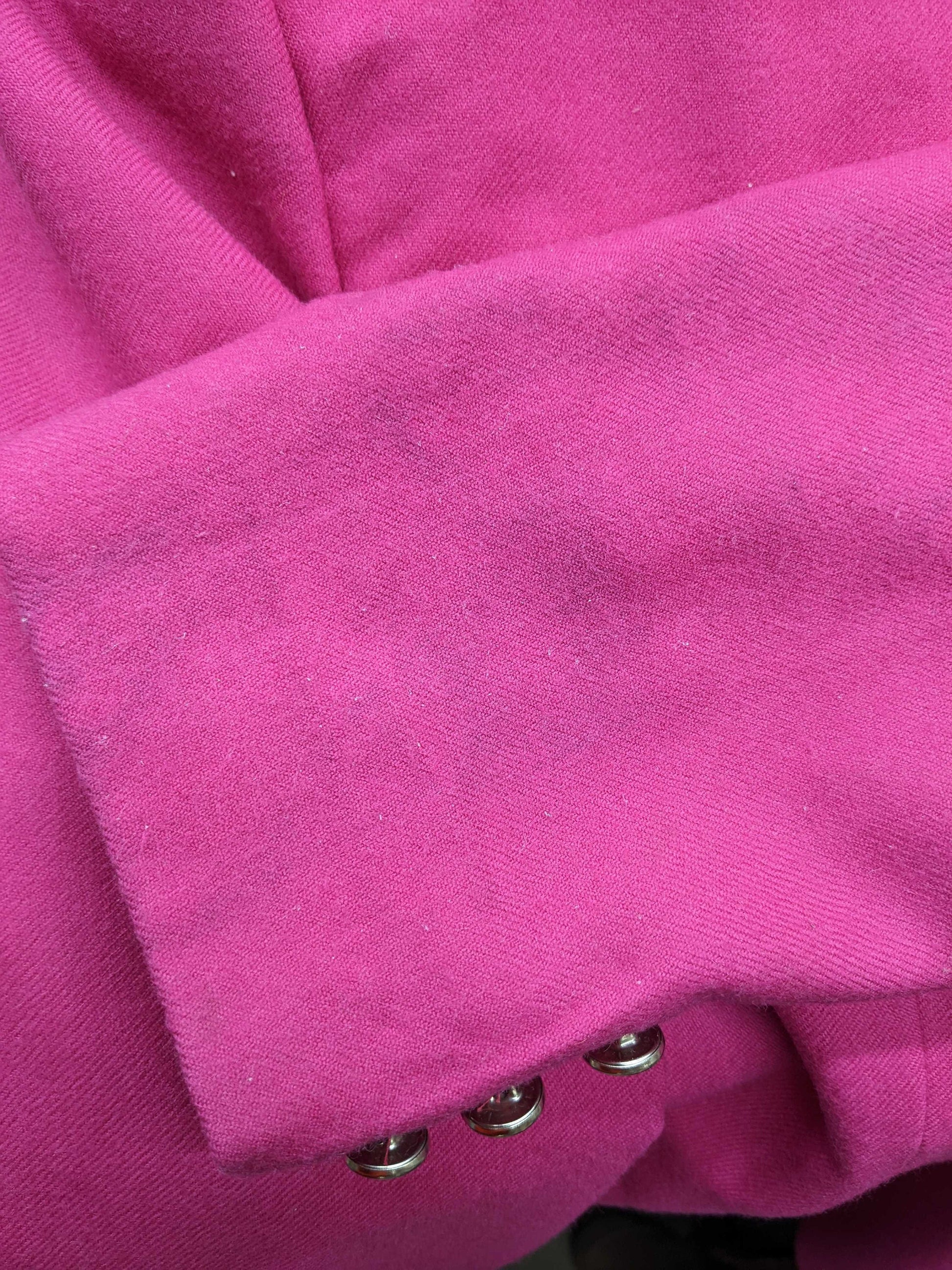 90s Georgio Sant Angelo Wool Blazer Fuchsia Pink Satin Lined Large L