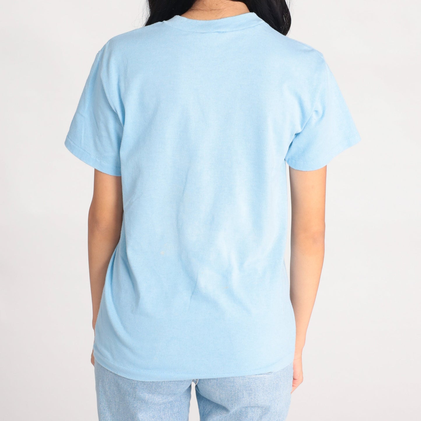 80s California Grape Vineyard Graphic T-Shirt Baby Blue Single Stitch Small