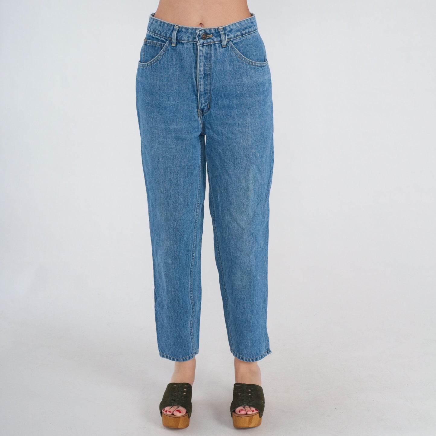 90s New York Jean Co High Waisted Straight Leg Jeans Blue Denim Small